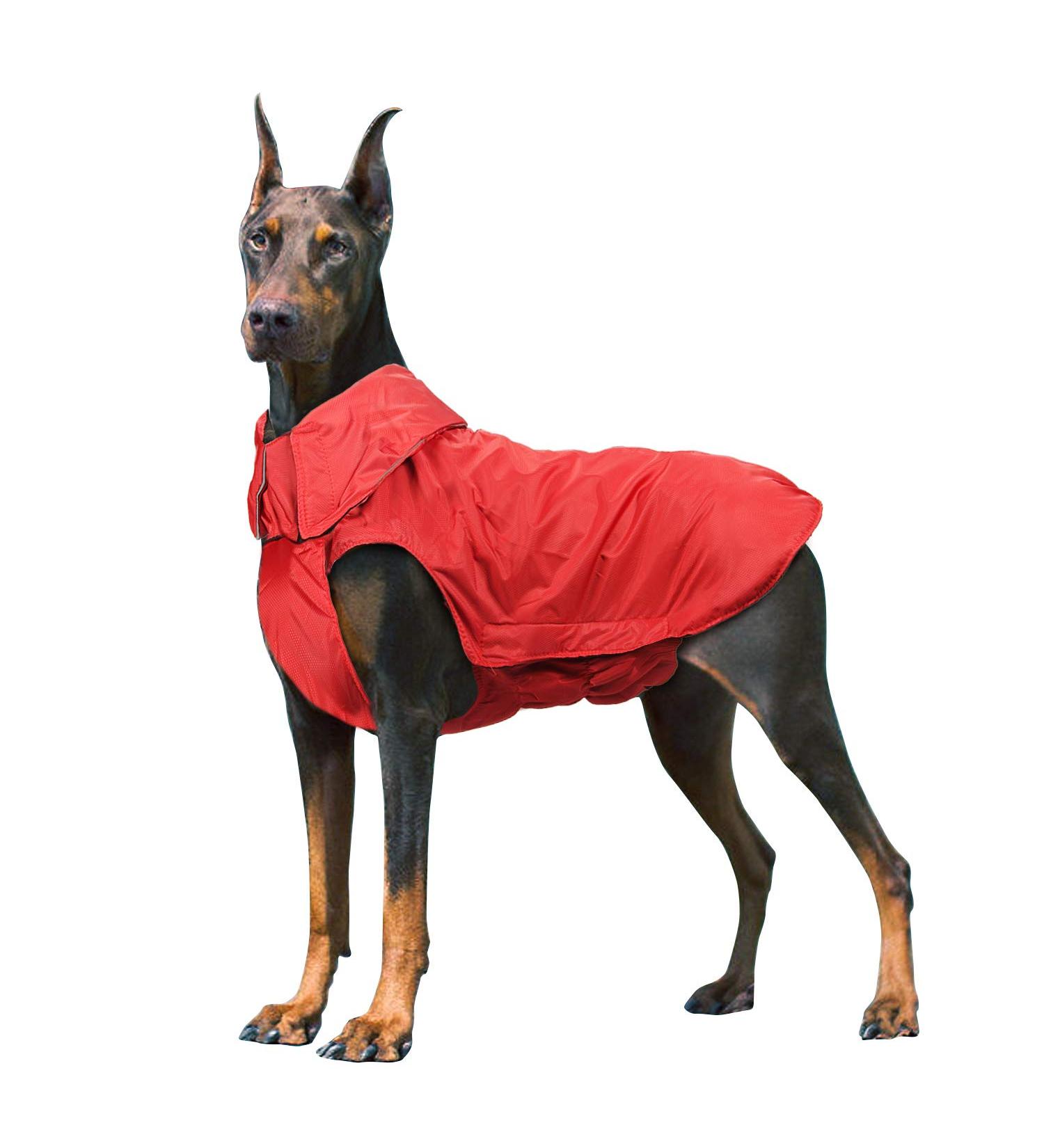 IREENUO Waterproof Dog Coat with Reflective Strips for Medium Large Dogs - Red XL - Buy Online on GoSupps.com