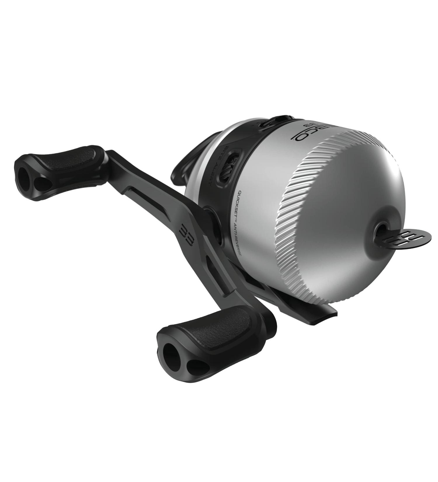 Zebco 33 Spincast Fishing Reel | Anti-Reverse, Bite Alert, Dial-Adjustable Drag | All-Metal Gears, Lightweight Graphite Frame | Silver/Black - Buy Online on GoSupps.com
