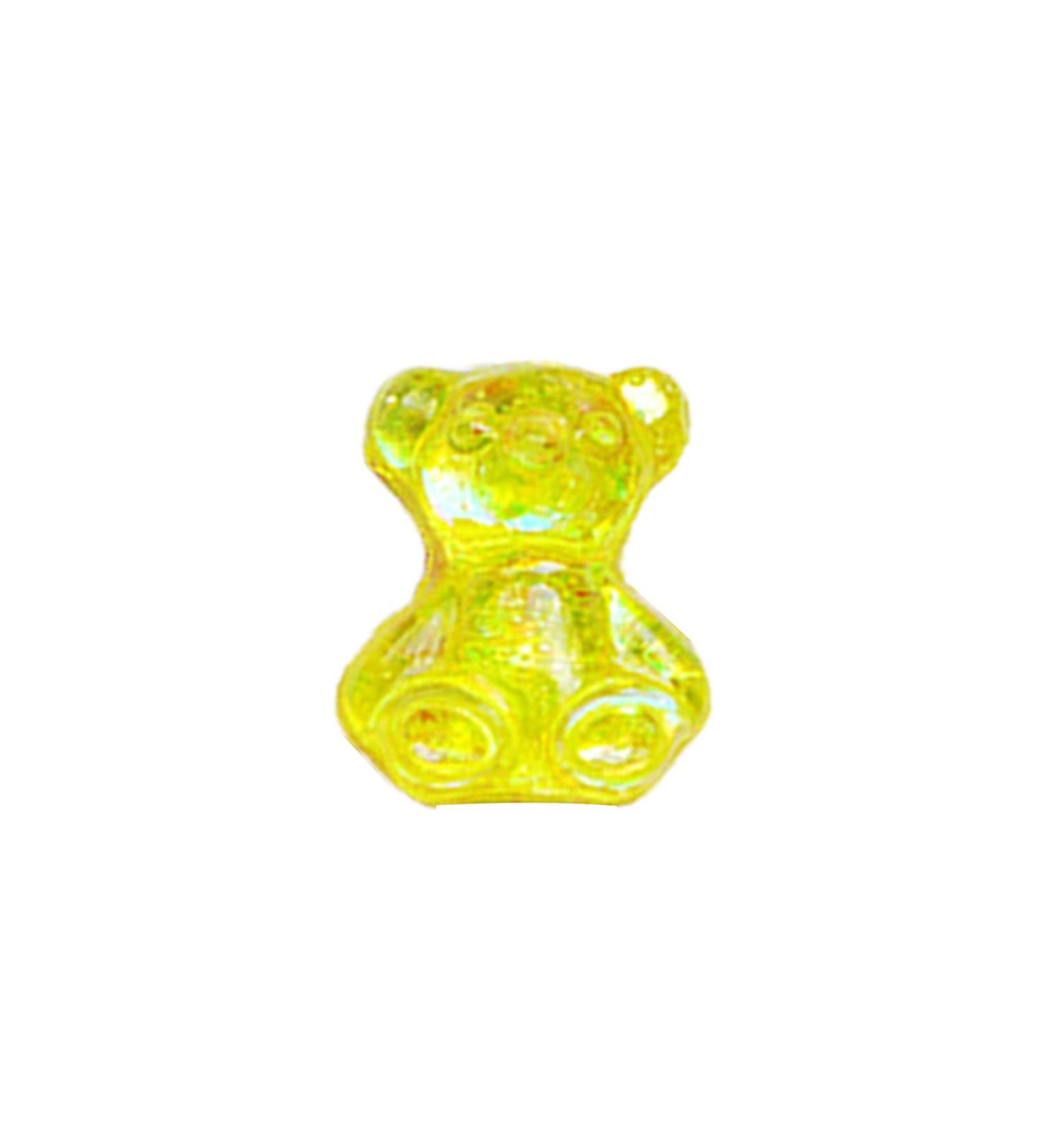 Sanwood 3D Bear Nail Art Sequin Charm - Yellow Crystal Resin Decor for DIY Jewelry Nail Manicure & Mobile Phone Crafts - Buy Online on GoSupps.com