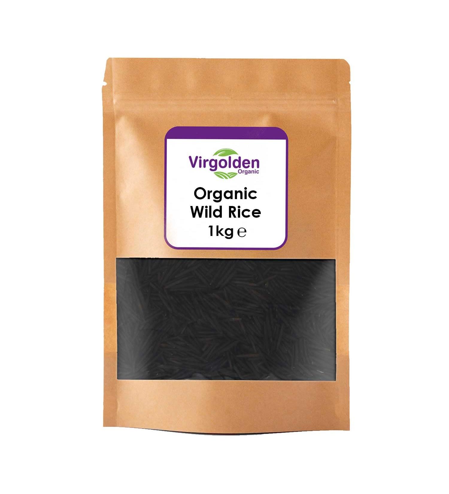 Virgolden Organic 1kg Organic Wild Rice - Premium Quality - Buy Online on GoSupps.com