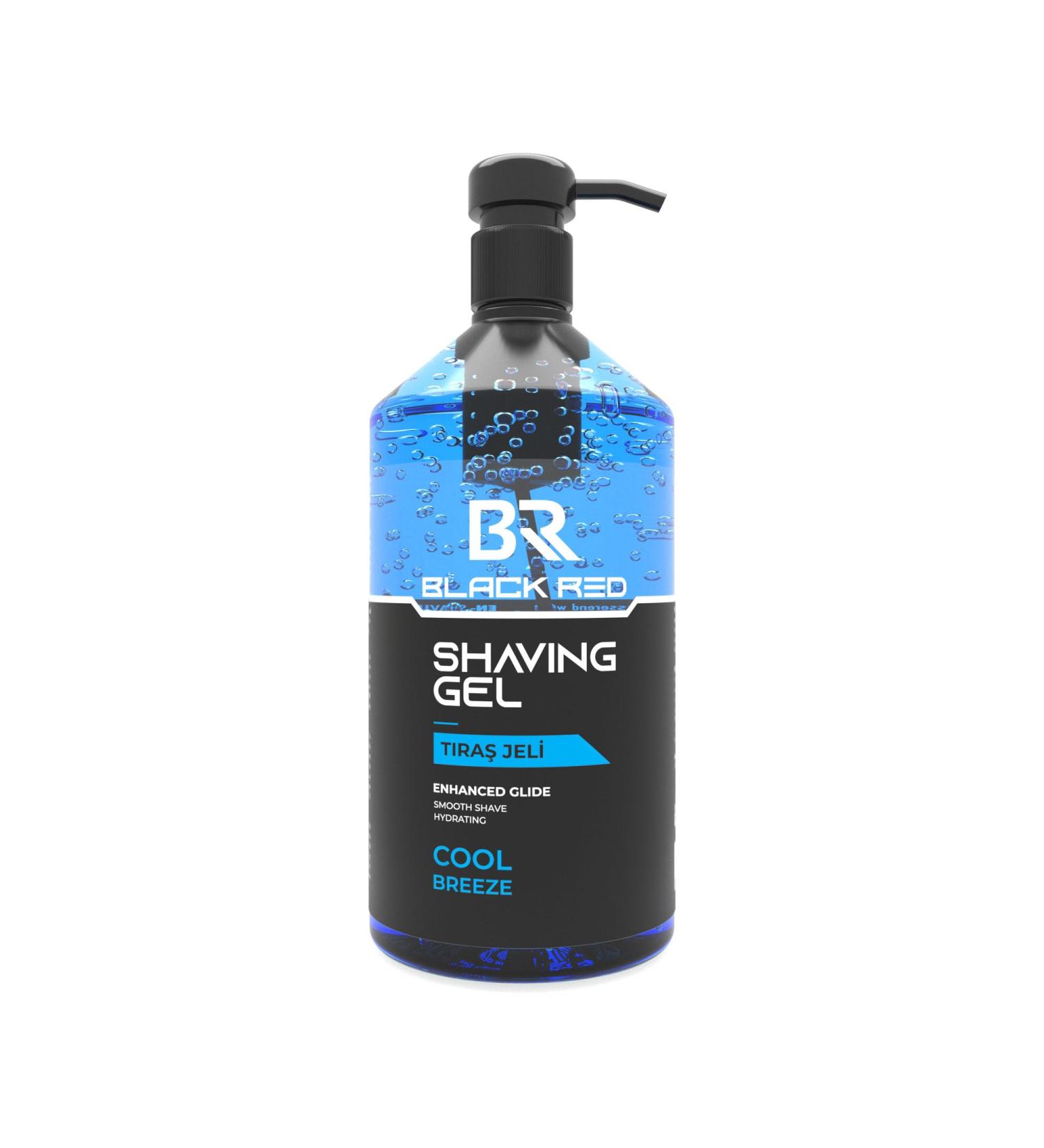 Black & Red Shaving Gel for Men 1000ml - Non-Foaming Razor Gel for Precise Shave | Cool & Refreshing Beard Contour Shaving - Buy Online on GoSupps.com