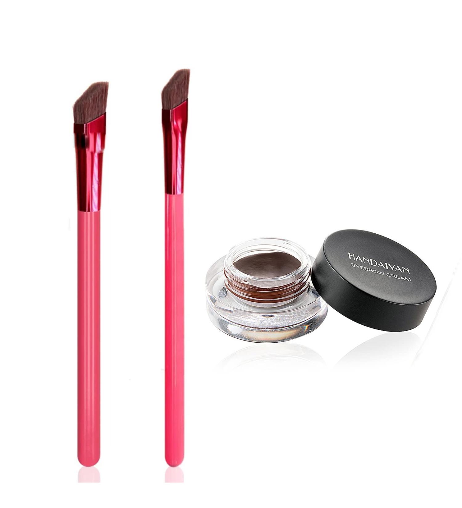 2023 Professional 3D Eyebrow Brush Set - Square Stereoscopic Concealer Makeup Brush for Hairline - 1 Set - Buy Online on GoSupps.com