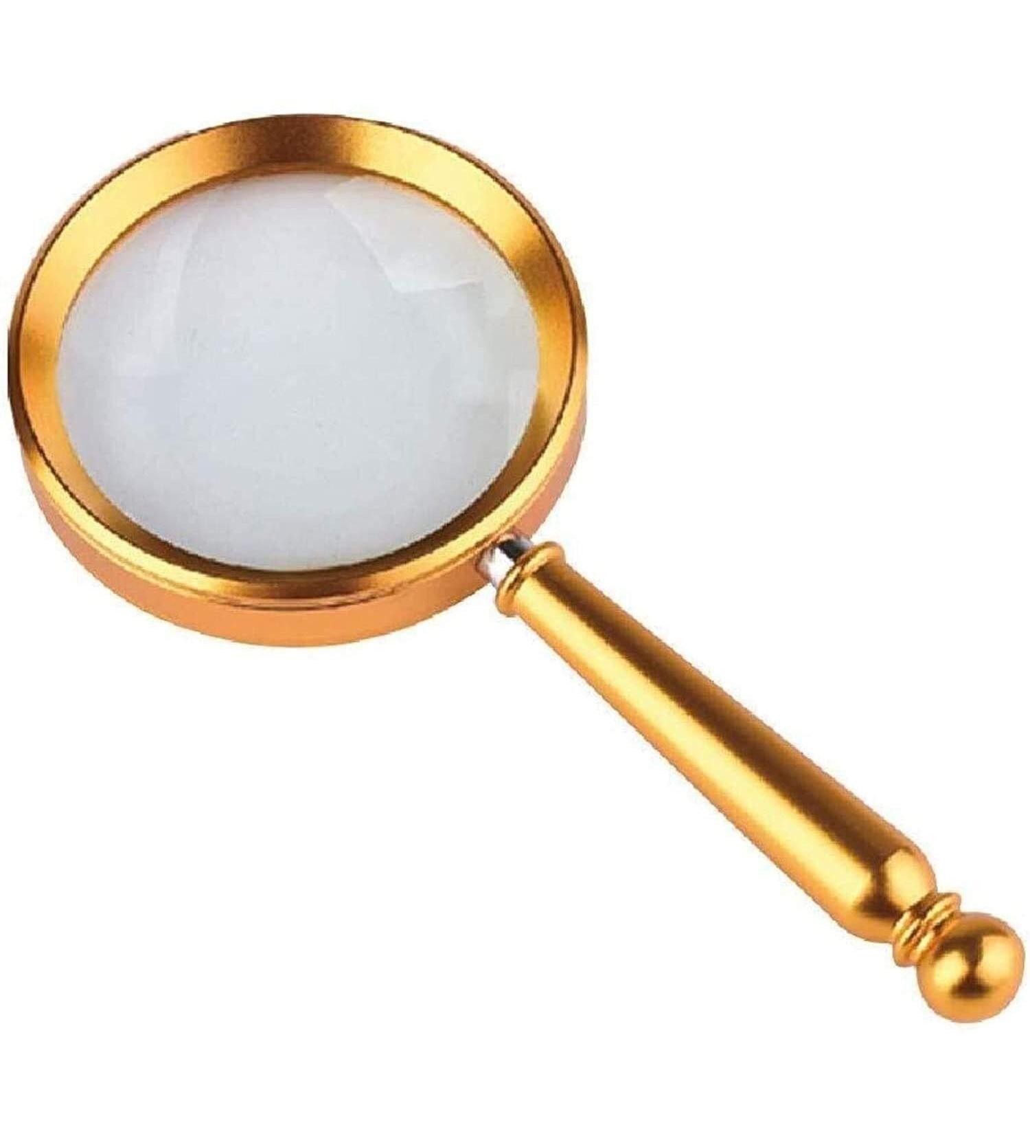 Lightweight Magnifying Glass Portable Gold-Plated Handheld Hd 8X Magnifying Glass for Reading Watch Repair Tool Lofty Ambition - Buy Online on GoSupps.com