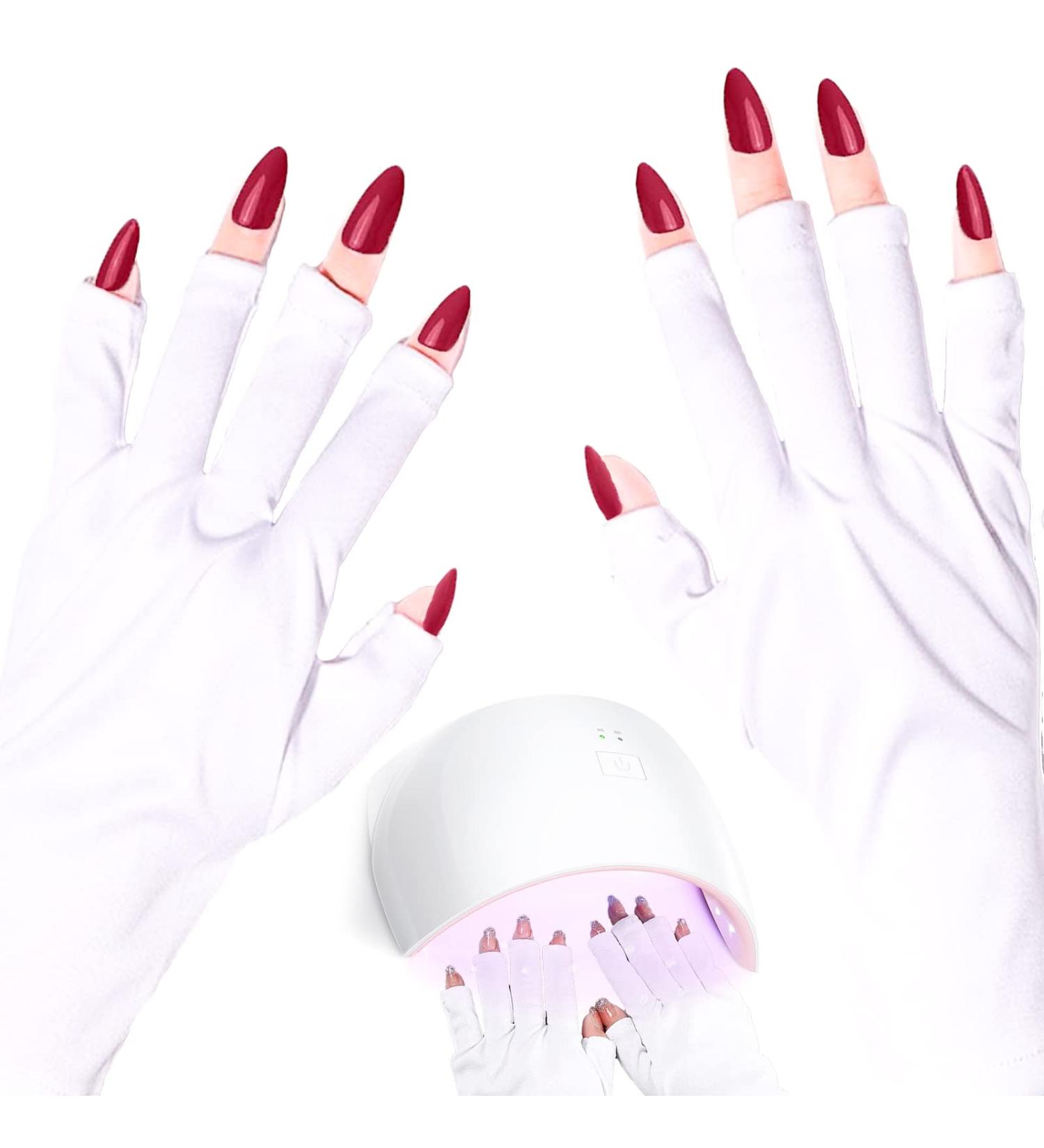 COCOJAM UV Light Gloves for Gel Nails - Anti-UV Protection Manicure Gloves 1 Pair for Safe Nail Lamp Use - Buy Online on GoSupps.com