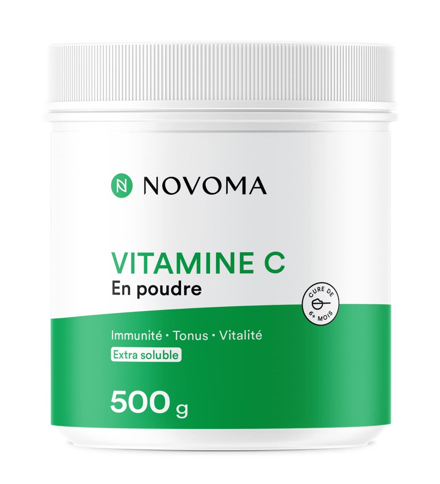 NOVOMA Vitamin C Pure Powder 500g 1000mg per dose L-Ascorbic Acid Ultra Fine Powder Powerful Antioxidant System I - Buy Online on GoSupps.com