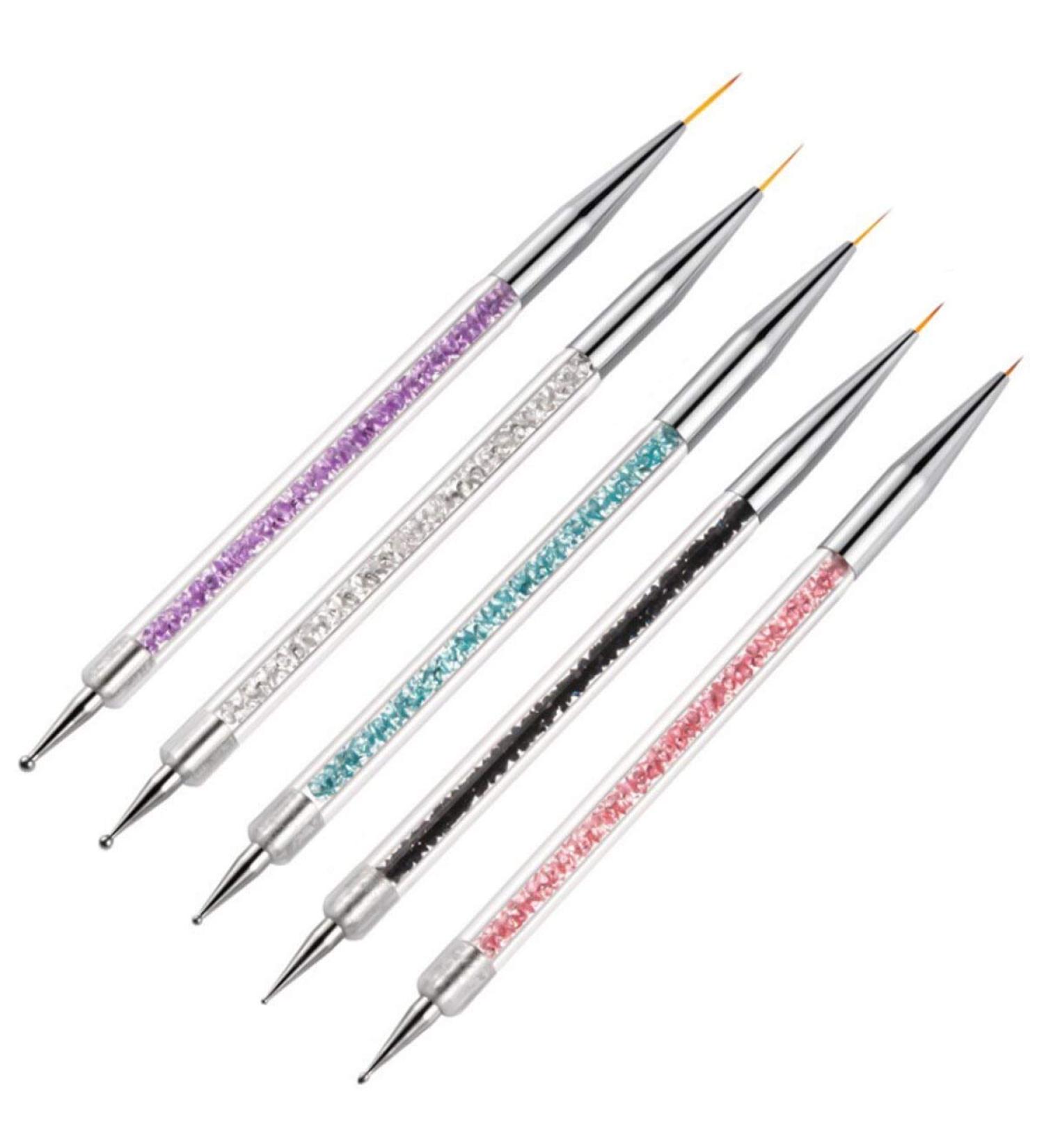 Buy AvoDovA 5-Piece Nail Art Liner Brush Set - Dual-Ended Nail Art Pens for Creative Designs | International Shipping Available - Buy Online on GoSupps.com