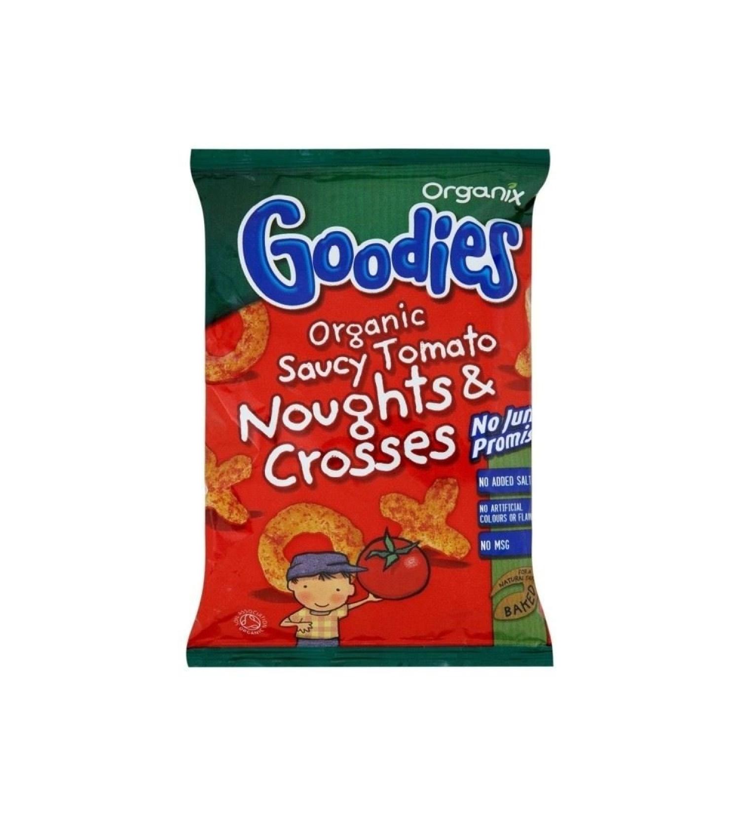 Organix Goodies Organic Saucy Tomato Noughts & Crosses 12mth+ (15g) - Pack of 2