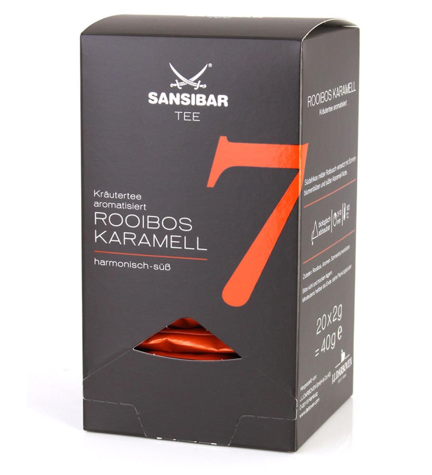 Zanzibar Tea No. 7 Rooibos Caramel Herbal Tea flavoured