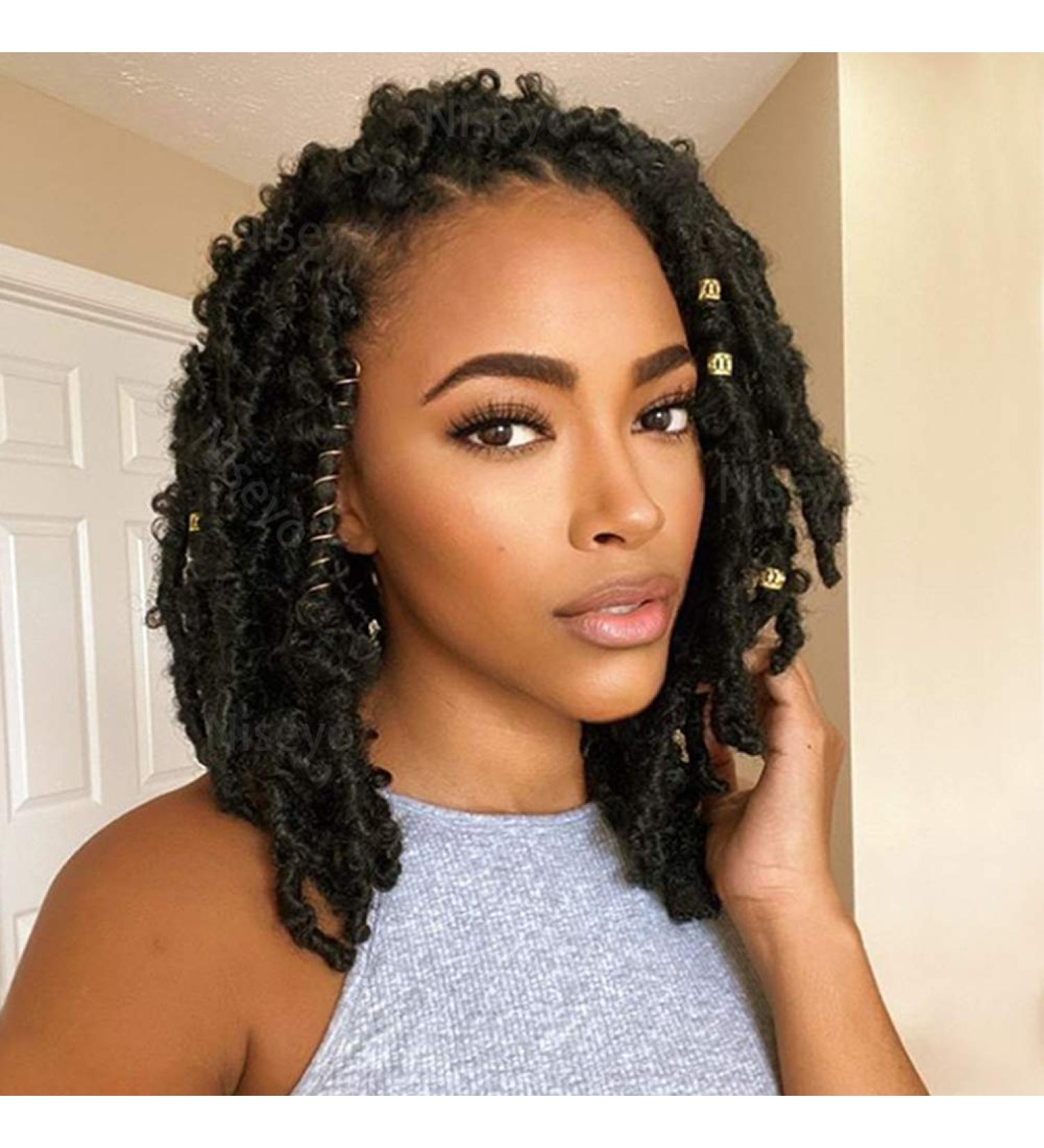 Niseyo 6 Packs Butterfly Locs Crochet Hair 12 Inch - Distressed Locs Crochet Braids in Natural Black (1B) - Pack of 6 - Buy Online on GoSupps.com