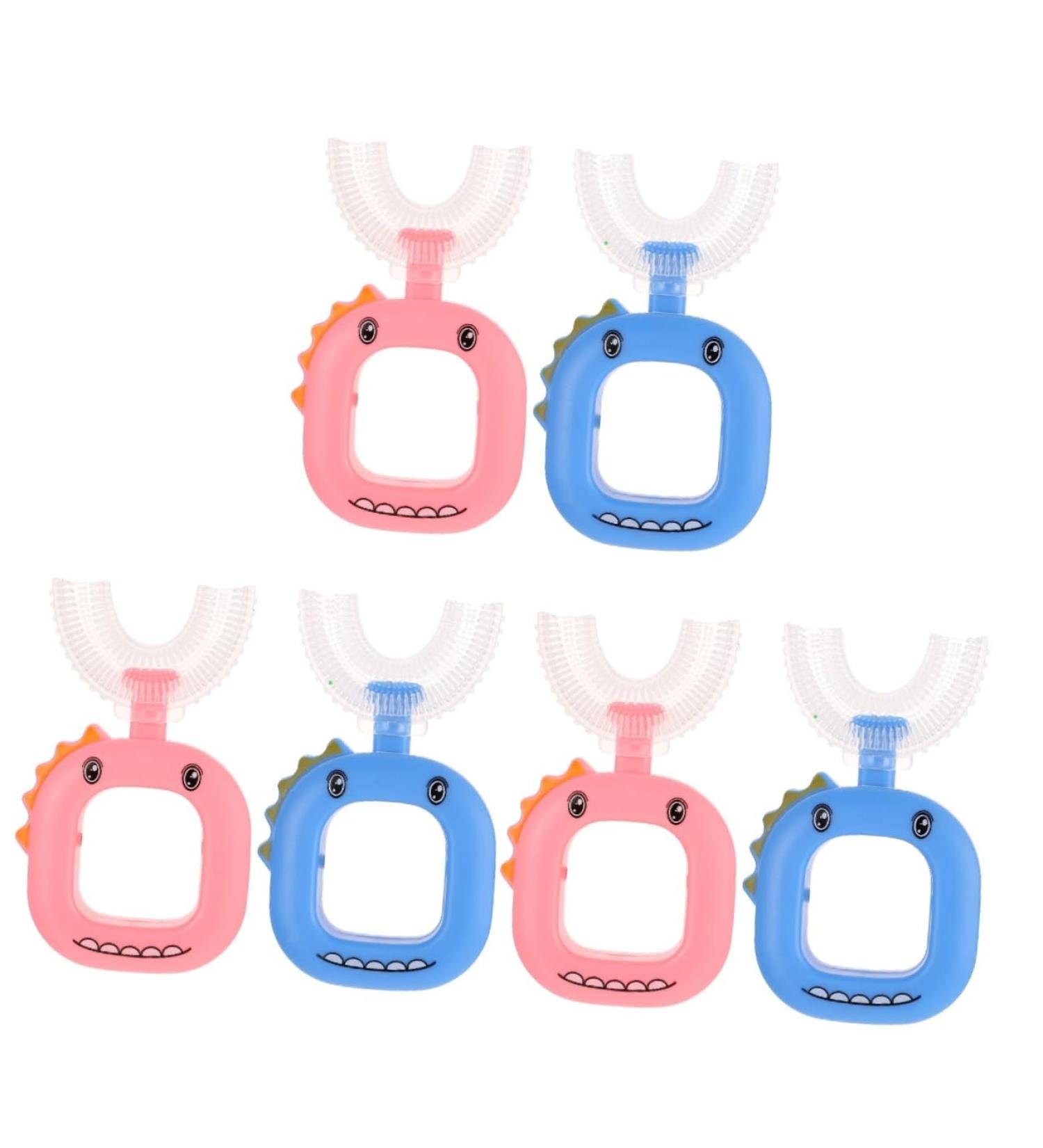 Tovinanna 6 STK U-Shaped Children's Toothbrush - Portable & Adorable Baby Toothbrushes for Kids | Best Manual Oral Care Supply - Buy Online on GoSupps.com