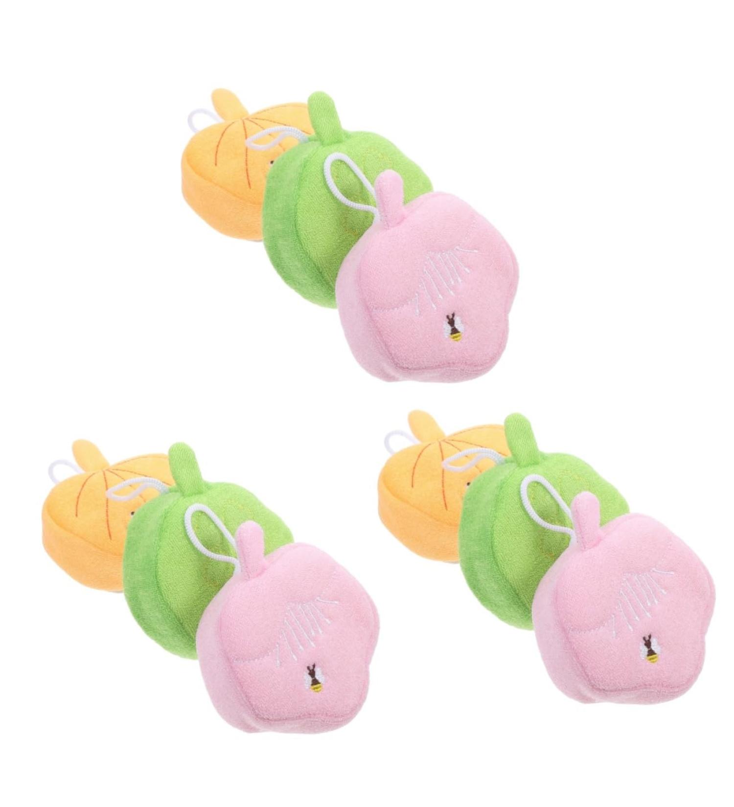 FRCOLOR 9 Pcs Children Bath Ball & Body Loofah Set | Deep Exfoliating Sponges & Mittens for Kids | Soft Polyester Fiber Bath Scrub - Buy Online on GoSupps.com