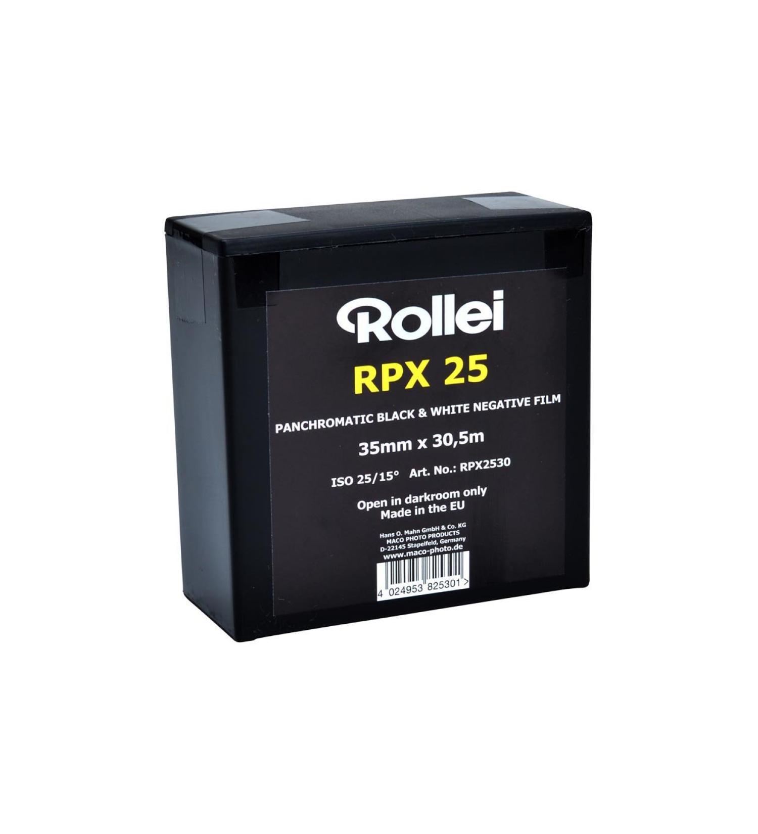 Rollei RPX 25 ISO Low-speed Black & White Film, 35mm x 100 ft. Roll