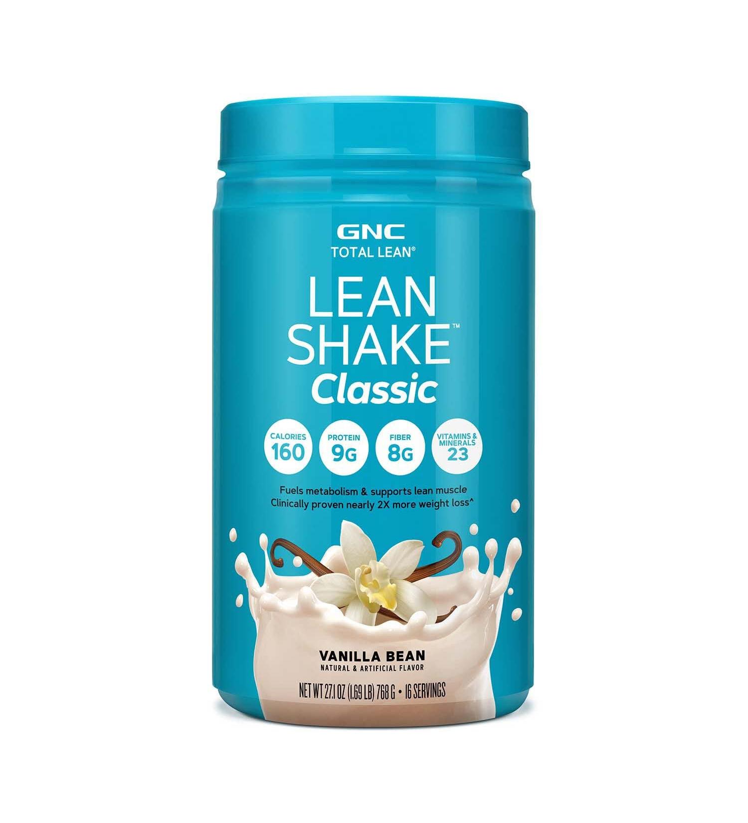 GNC Total Lean Shake Classic Vanilla Bean - Supports Lean Muscle & Metabolism - 16 Servings - Buy Online on GoSupps.com