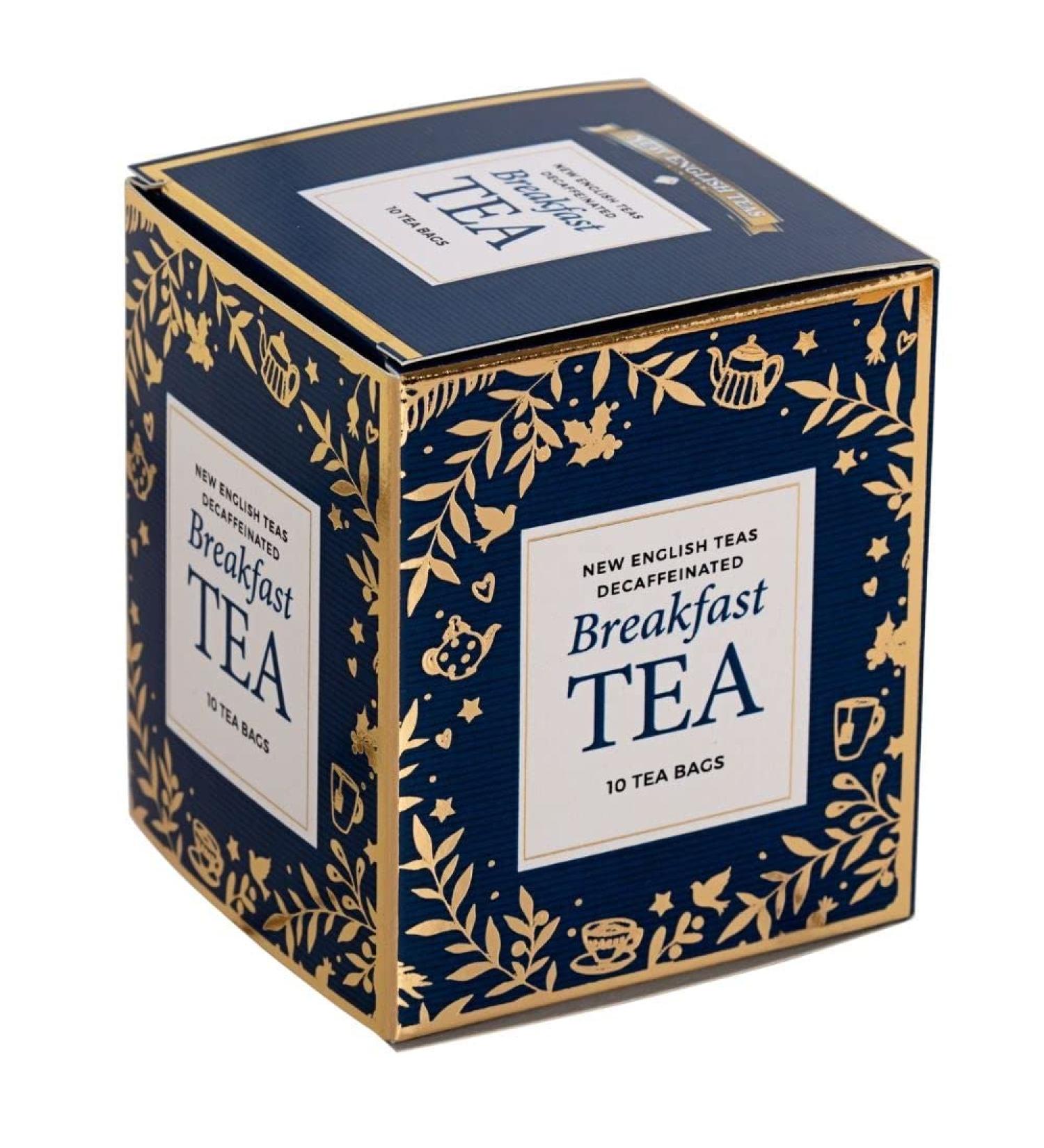 New English Teas Navy Tea Carton with 10 Decaffeinated English Breakfast Teabags - Buy Online on GoSupps.com