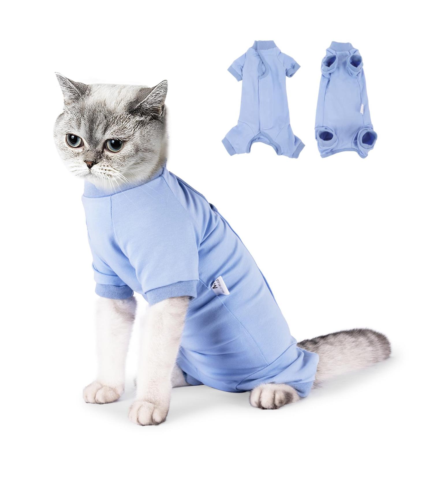 Buy Lollanda Katzenbody - Recovery Suit for Cats After Surgery | Surgical Suit for Abdominal Wounds | Comfortable Relaxation Suit (Blue M) - International Shipping Available - Buy Online on GoSupps.com
