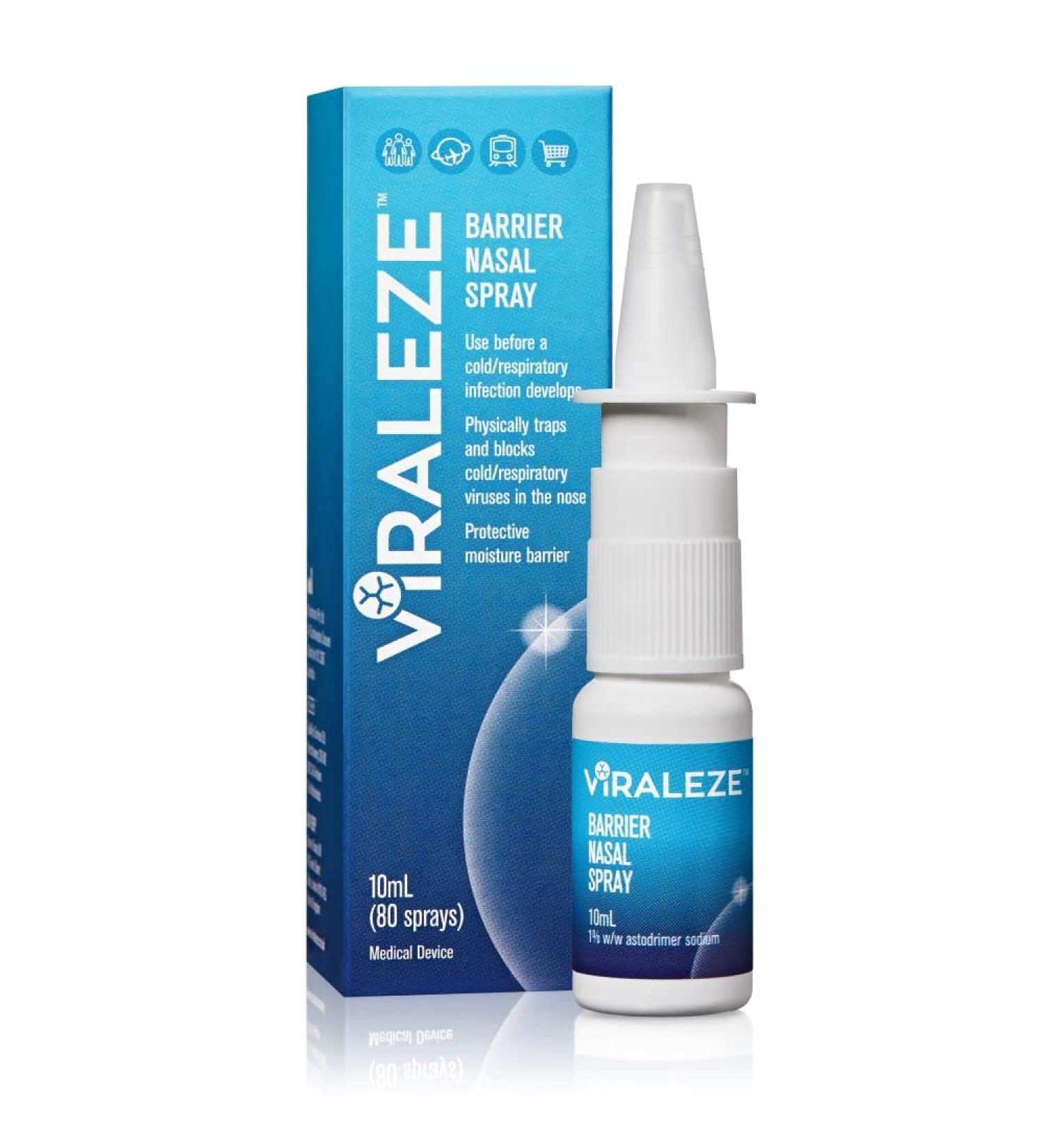 VIRALEZE Barrier Nasal Spray 10ml - Astodrimer Sodium to Trap Cold & Respiratory Viruses - Buy Online on GoSupps.com