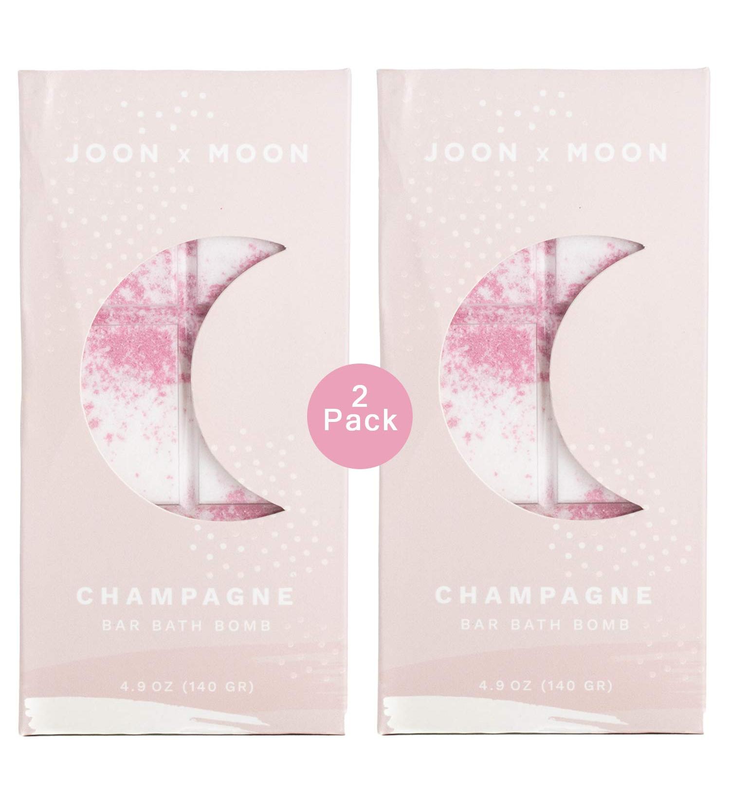 JOON X MOON Champagne Bath Bomb Bar 2 Pack - Soothing Shea Butter & Sea Salt Bath Soak for Relaxation and Hydrated Skin 4.9 oz - Buy Online on GoSupps.com