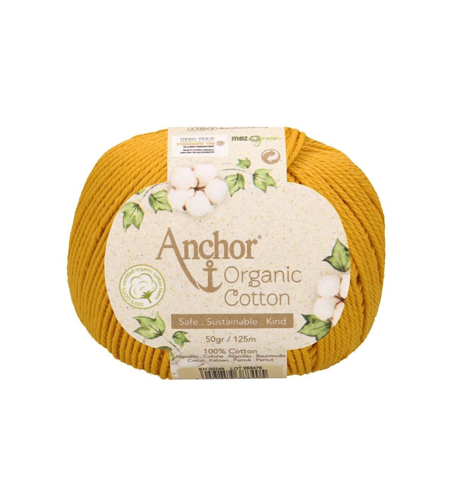 Anchor Organic Cotton 4-Ply Approx. 125 m 00240 Gold 50 g