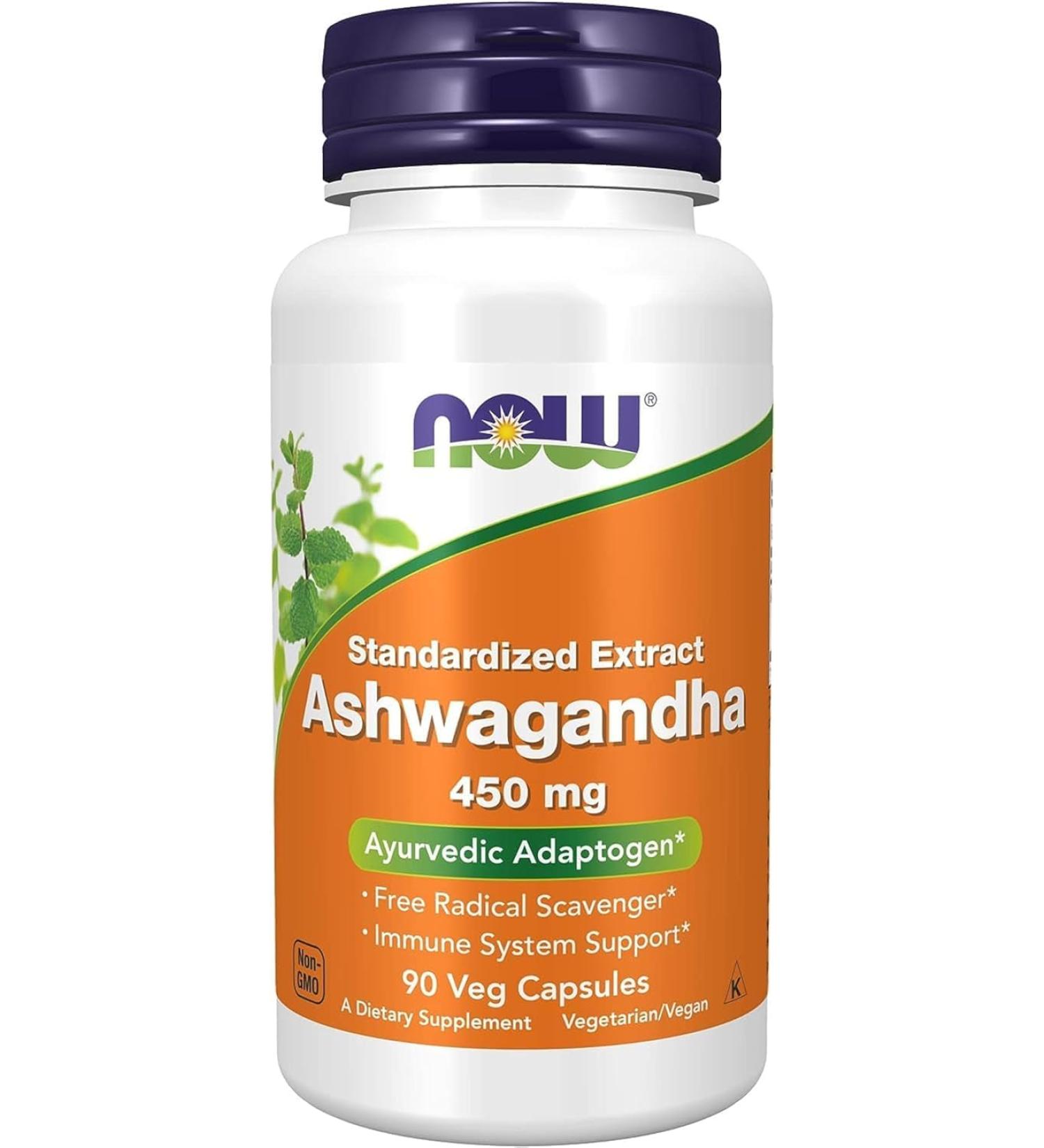 NOW Ashwagandha Ext 90 Count SUPPLEMENT - Buy Online on GoSupps.com