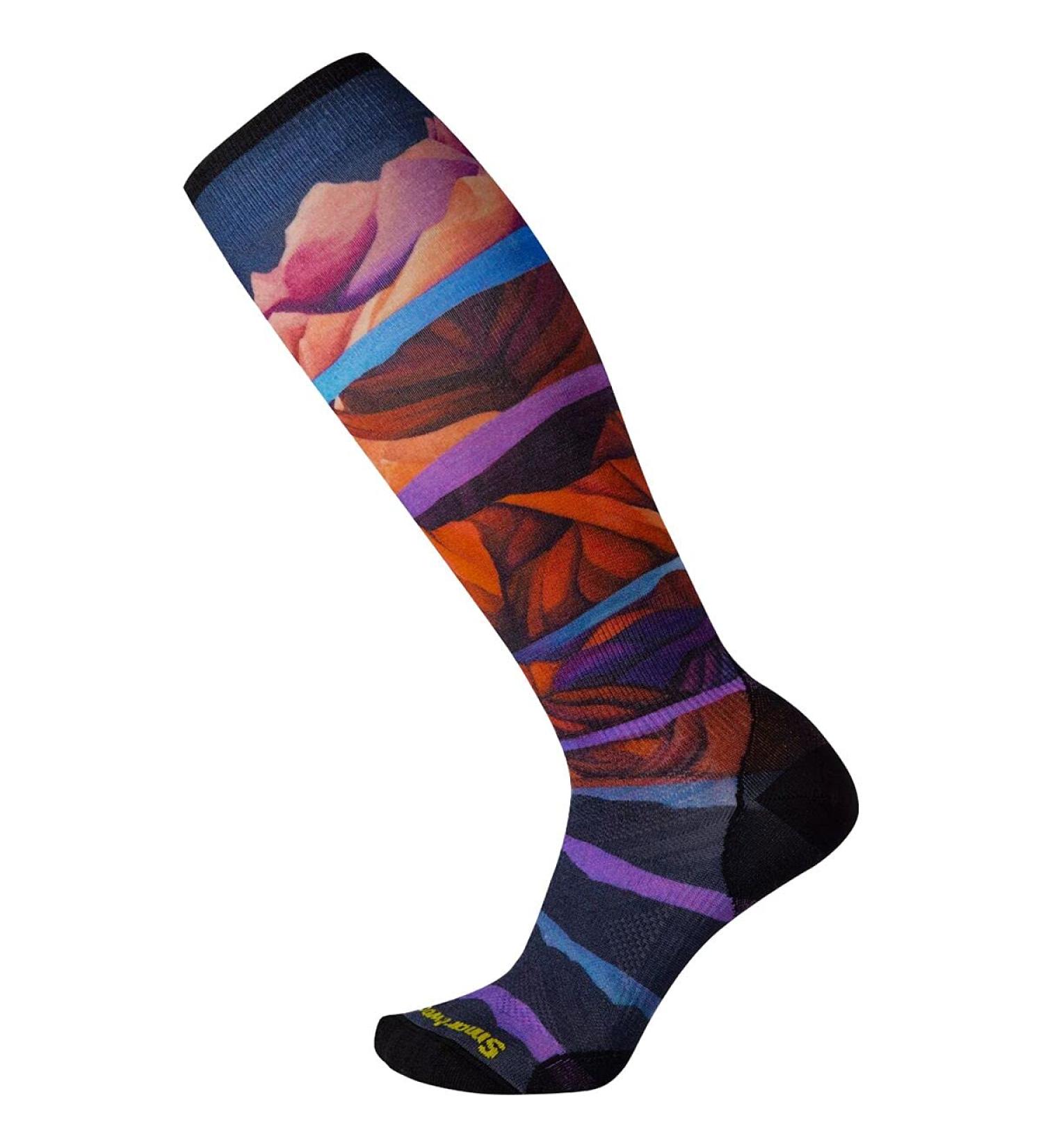 Smartwool Women's Performance Ski Zero Cushion Mountain Print OTC Socks - Deep Navy - Buy Online on GoSupps.com