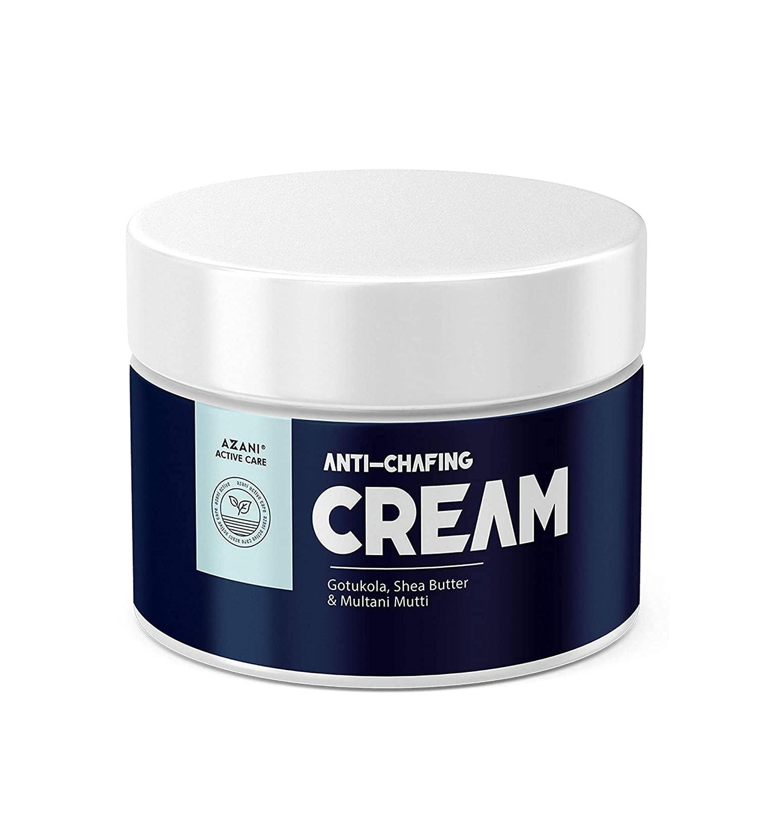 Azani Natural Anti Chafing Cream - Multi-Purpose Healing Cream for Rashes, Blisters, Thigh Rub & Sore Skin | With Multani Mitti, Shea Butter & Gotukola | For Men & Women - Buy Online on GoSupps.com