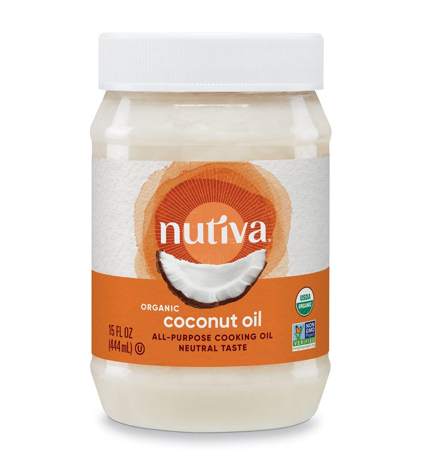 Nutiva Organic Refined Coconut Oil 15 fl oz - Pure, Versatile & Healthy Cooking Oil - Buy Online on GoSupps.com