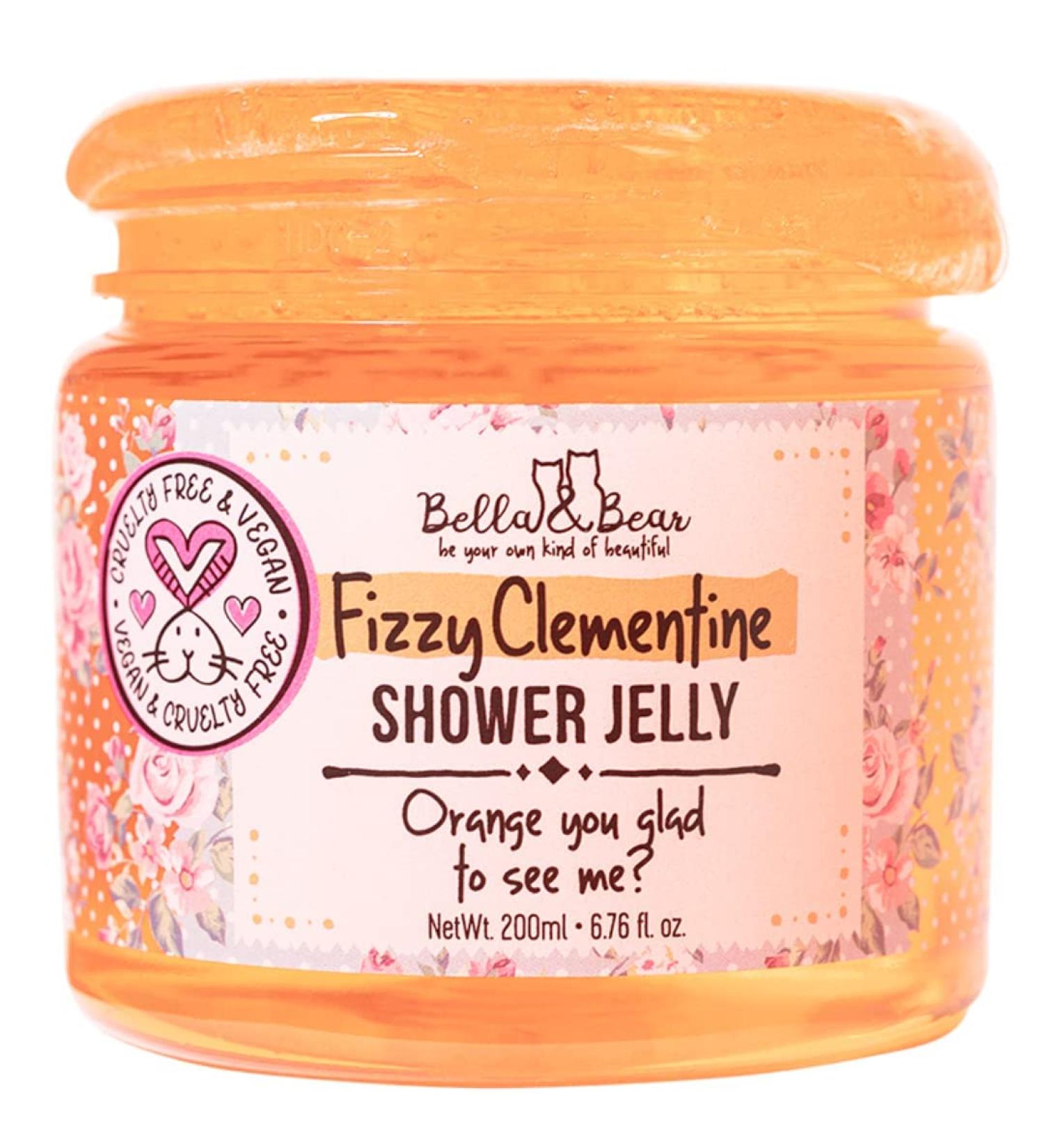 Bella & Bear Fizzy Clementine Shower Jelly - Vegan/Cruelty-Free - Teen Girl Gift - 6.7oz - Buy Online on GoSupps.com