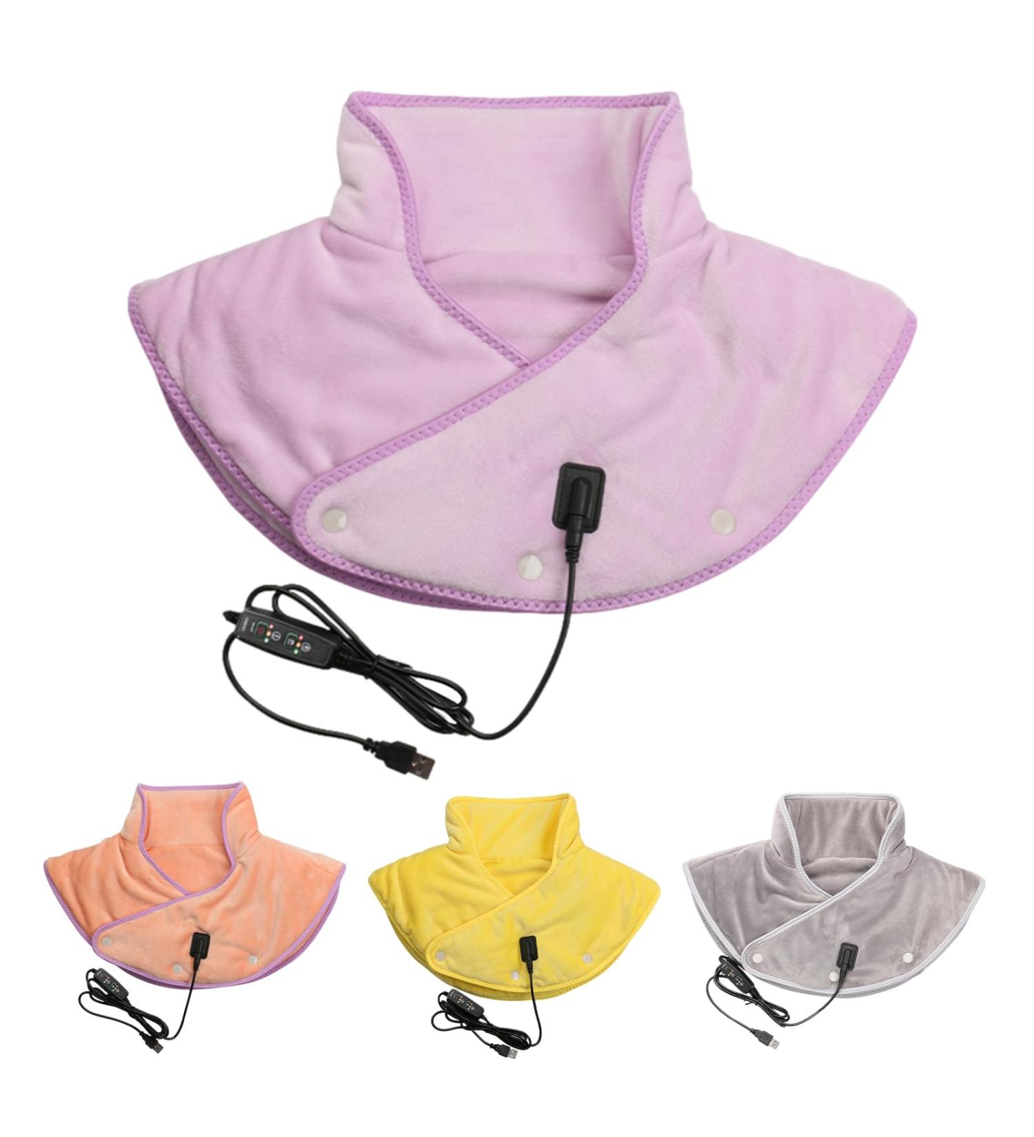 Wobblo heating pillows for the shoulder |Warmer scarf heated scarf shoulder warmer - fast heating heating pillows with 3 heating levels safe shoulder warmer heated scarf for women and men pink