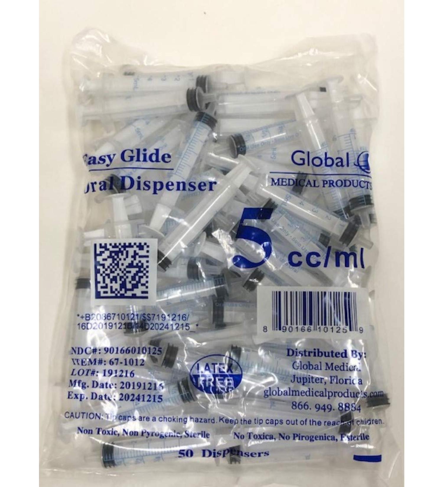 Easy Glide 5ml 5cc Oral Syringe Luer Slip Caps Included Great for Oral Medicine and Home Care 100 Count - Buy Online on GoSupps.com