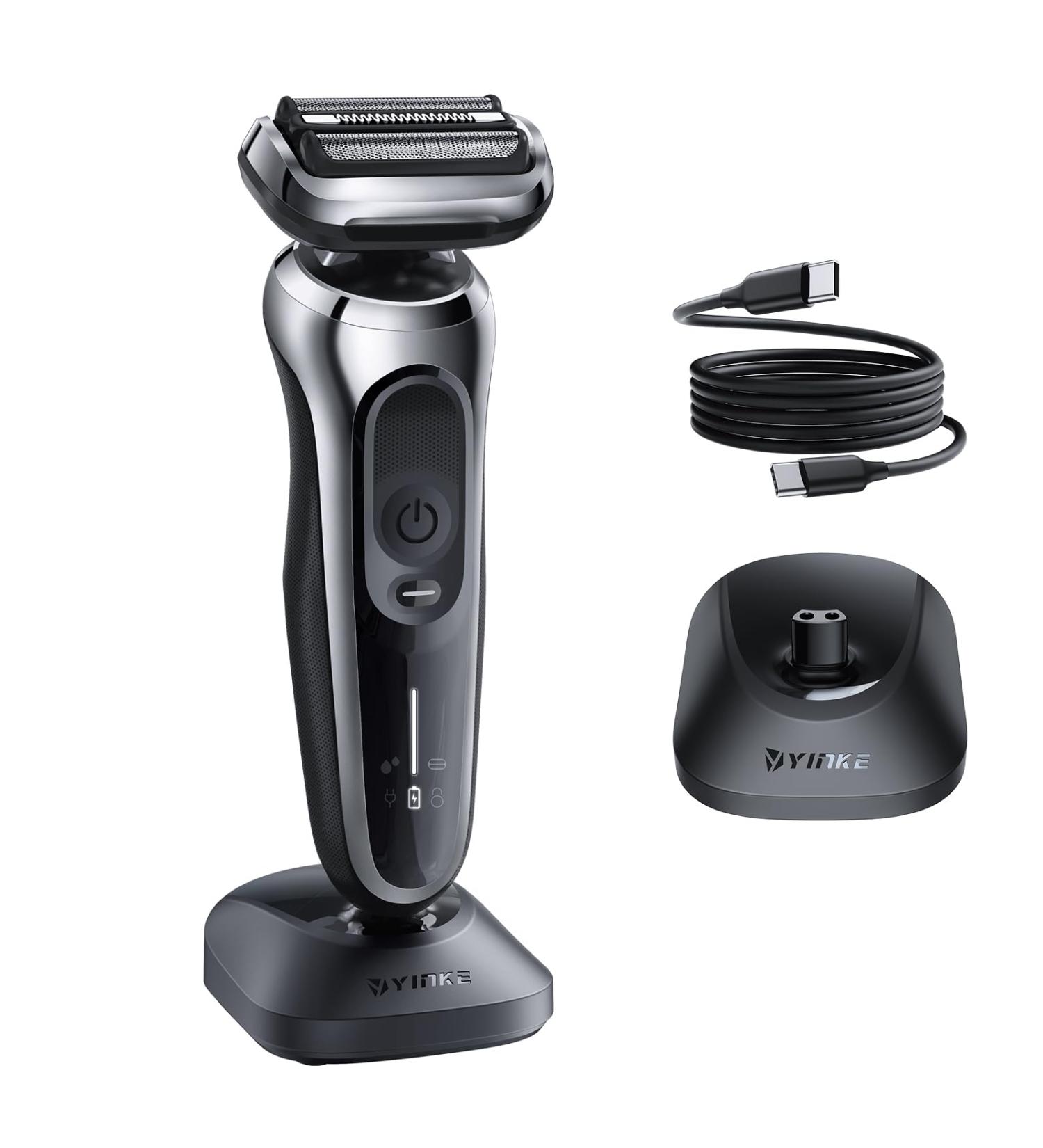 Yinke Type C Charging Station for Braun Series 3 5 6 7 9 XT5 Electric Shaver | 1m USB C Cable | Store & Charge Your Razors (3.5V/12V) - Buy Online on GoSupps.com