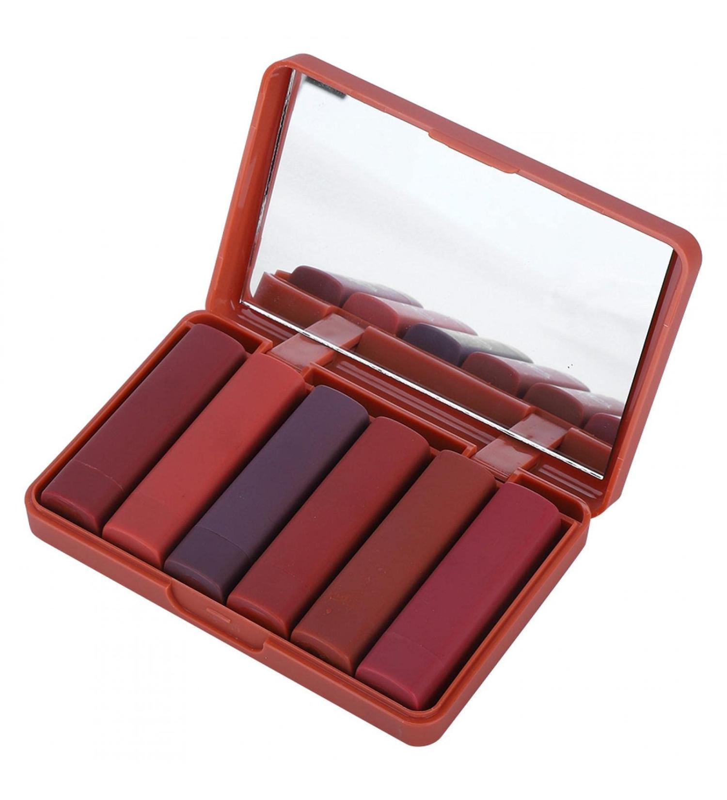 6 Colors Mattee Lipstick Set - Long Lasting Natural Rose Fragrance | International Shipping - Buy Online on GoSupps.com