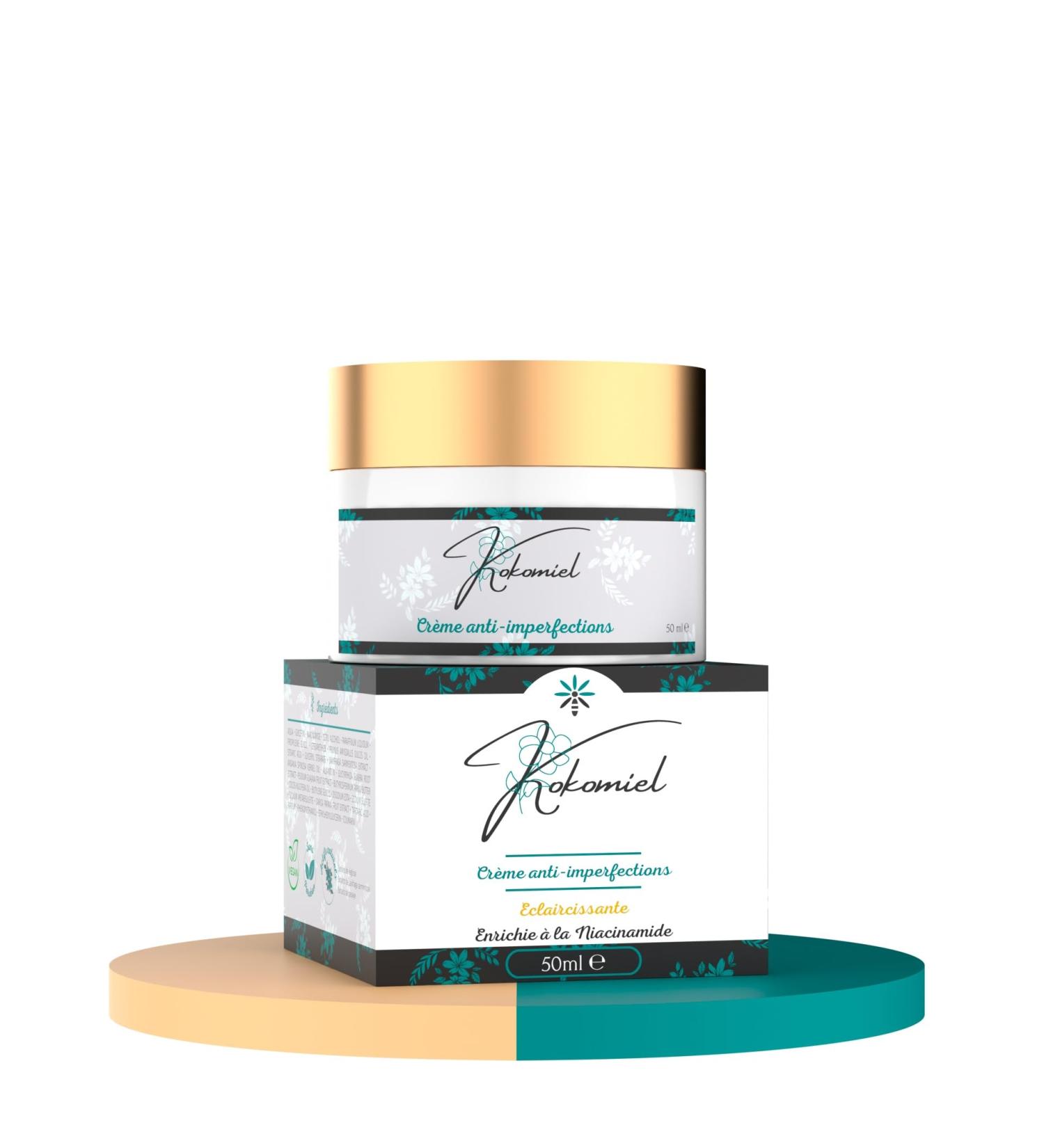 Kokomiel - Anti-blemish lightening cream - Face care - Evens out the complexion - Moisturizes and nourishes - Regulates excess sebum - Enriched with Niacinamide and Licorice - vegan - 50 ml - Buy Online on GoSupps.com