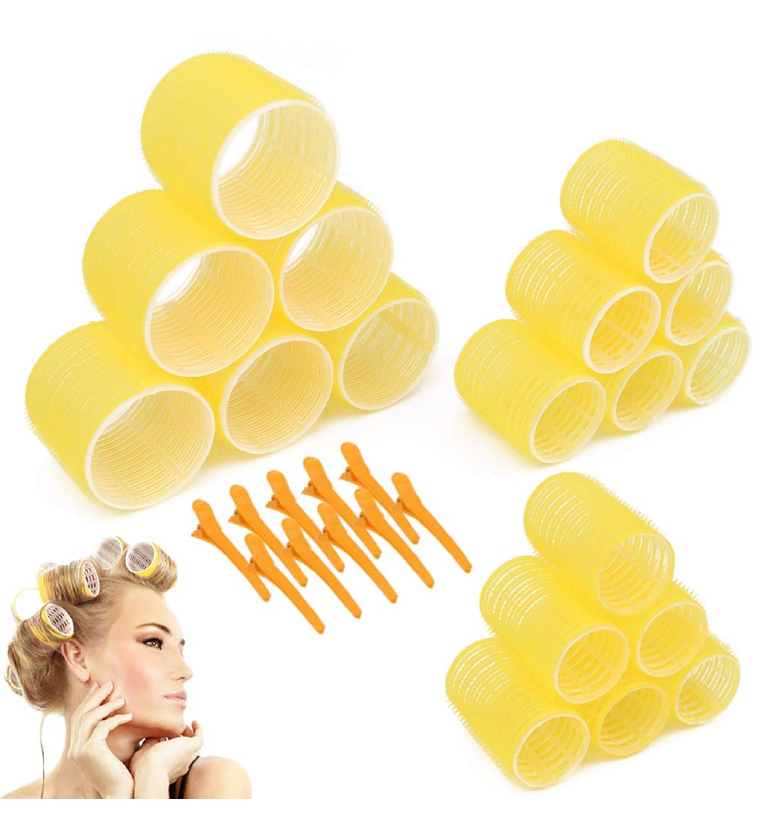 Jumbo Size Self Grip Hair Roller Set - 3 Inch Salon Hair Curlers - 28 Piece Set - Buy Online on GoSupps.com