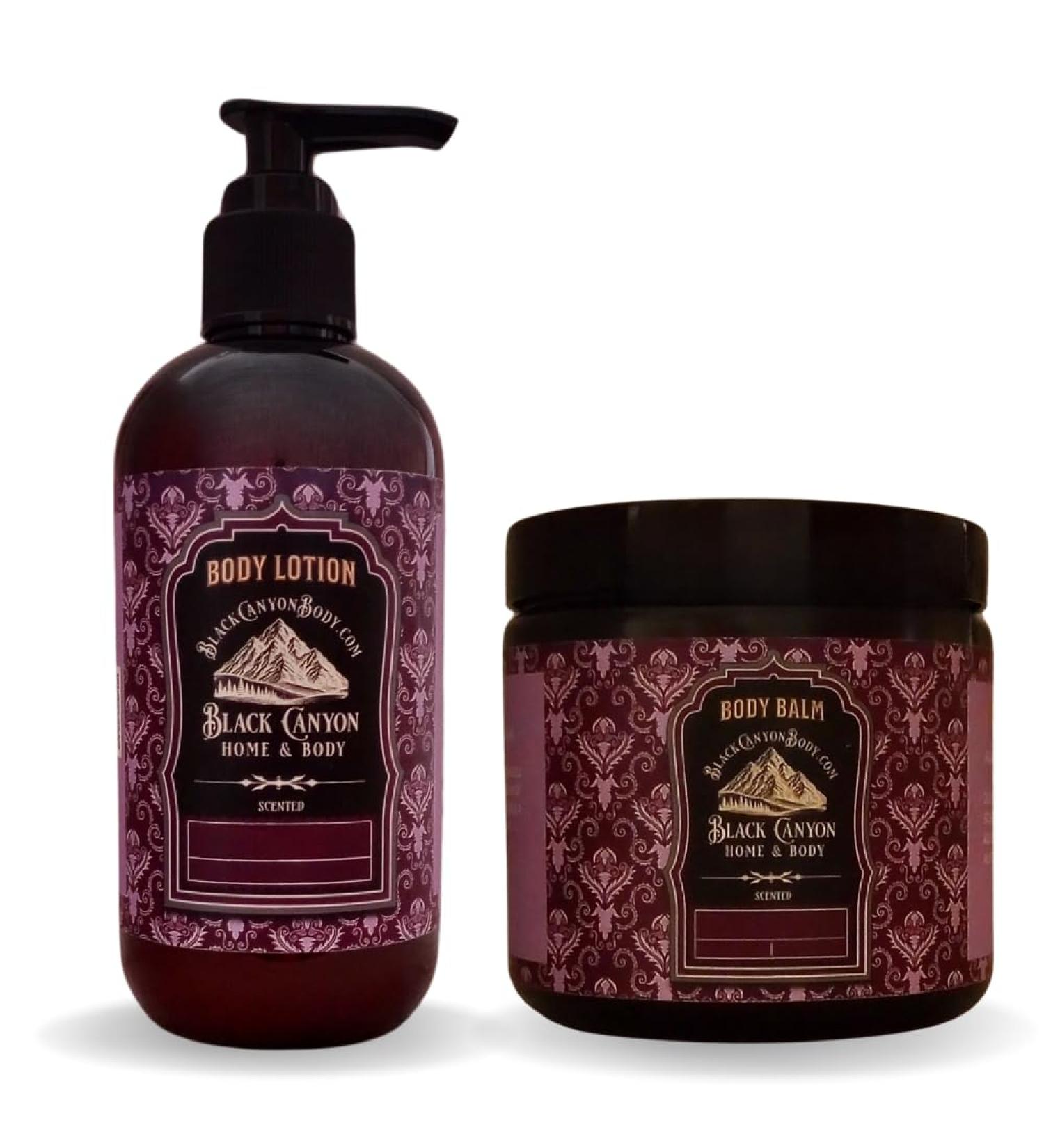 Black Canyon Lilac Bloom Scented Body Lotion and Body Balm Set 12 Oz Lotion - 16 Oz Body Balm - Buy Online on GoSupps.com