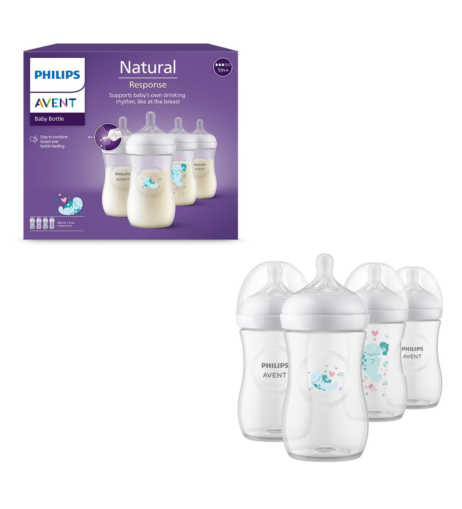 Philips Avent Natural Response - gift set: 4 Natural Response 260 ml bottles with T3 teats (1 month and up) (model - Buy Online on GoSupps.com