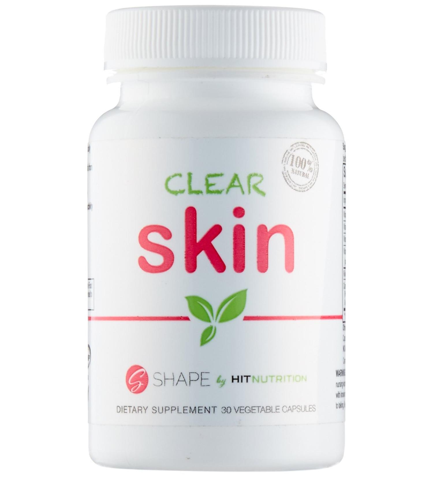Clear Skin - Natural Acne Solution with Kiwi Seed Extract & Ceramide-PCD | 30 Veg Caps - International Shipping - Buy Online on GoSupps.com