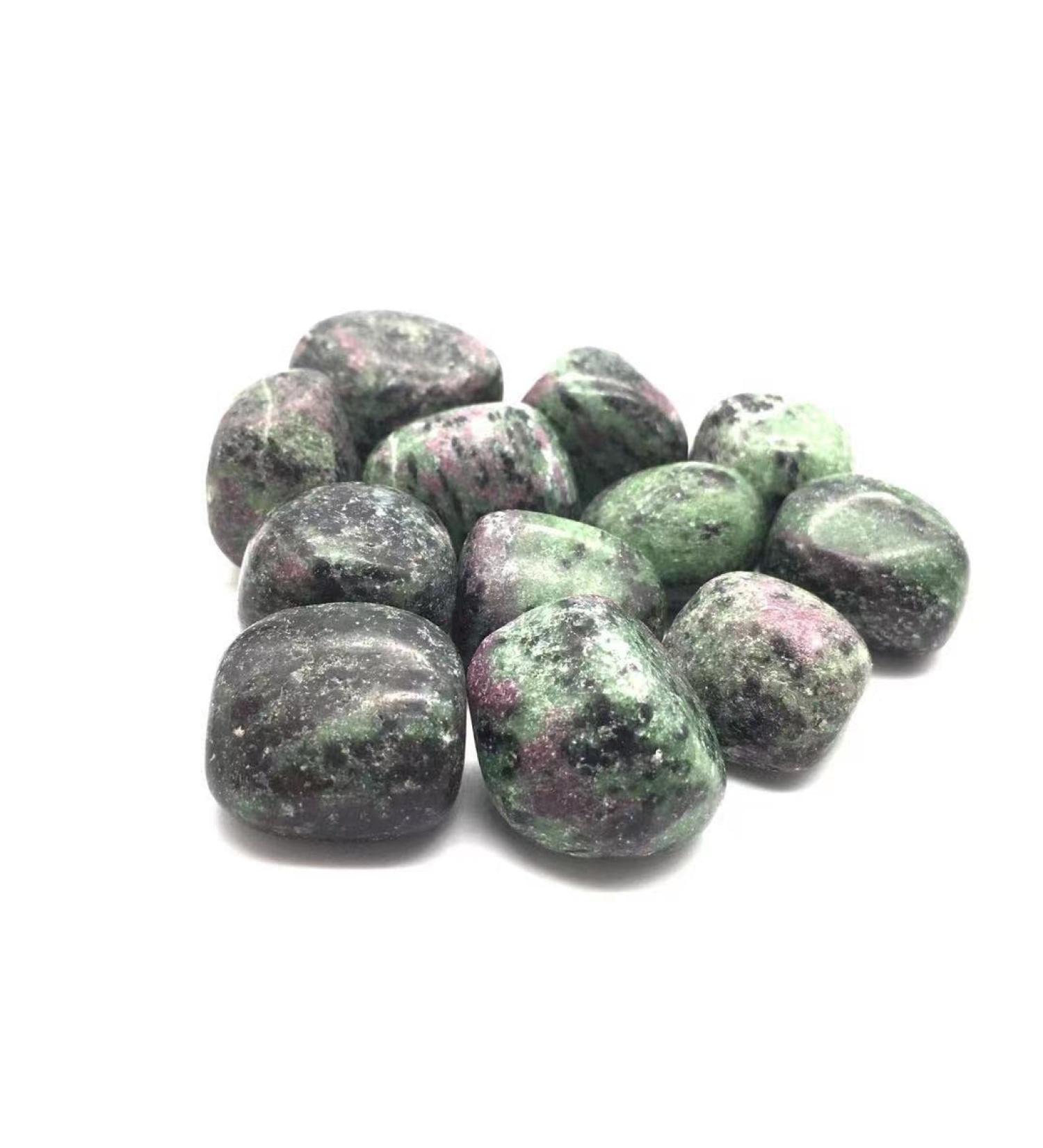 Crystal Rough Crystal 200 g Rubies Rolling Stones Natural Polished Green Gemstones 20-30 mm Suitable for Home Office Decoration - Buy Online on GoSupps.com