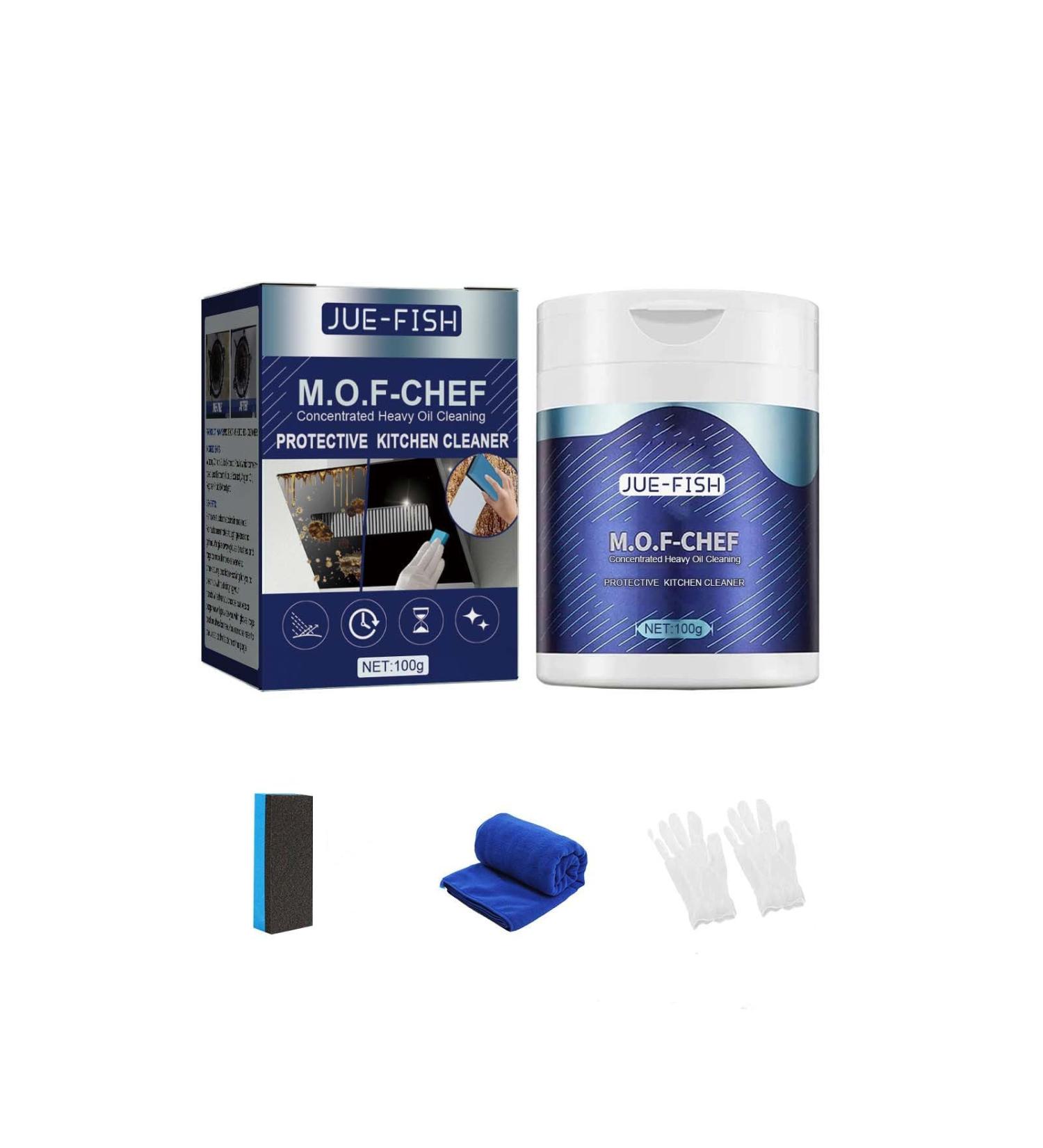 Mof Chef Cleaning Powder 100g/500g Heavy Duty Degreaser Cleaner Mof Chef Protective Kitchen Cleaner Mof Chef Powder All Purpose Cleaner Powder Stubborn Grease & Grime Remover (100g) - Buy Online on GoSupps.com