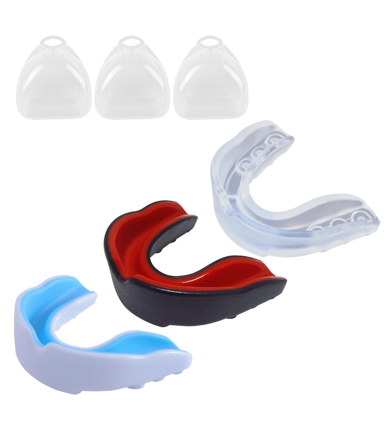 Xoelle Sport Mundschutz Boxen - 3er Set Hockey & Martial Arts Zahnschutz mit Hygienebox | Optimal Passform & Anpassbar f r Erwachsene - Buy Online on GoSupps.com