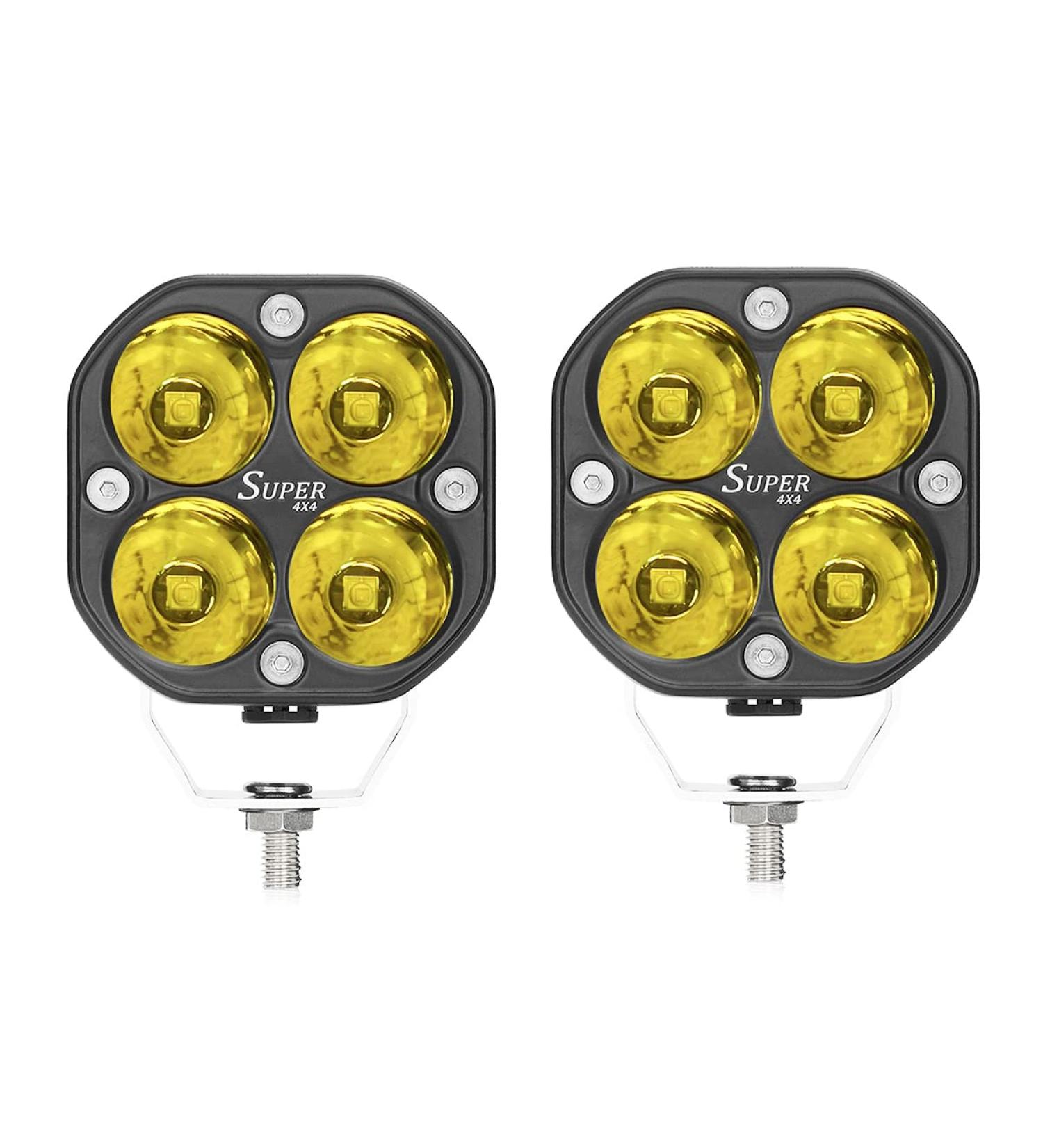 Yellow 3-Inch 40w LED Pods Fog Light Bar for Off-Road Truck Boat ATV UTV 4X4WD - Pair of 80w Amber Spot Lights - Buy Online on GoSupps.com
