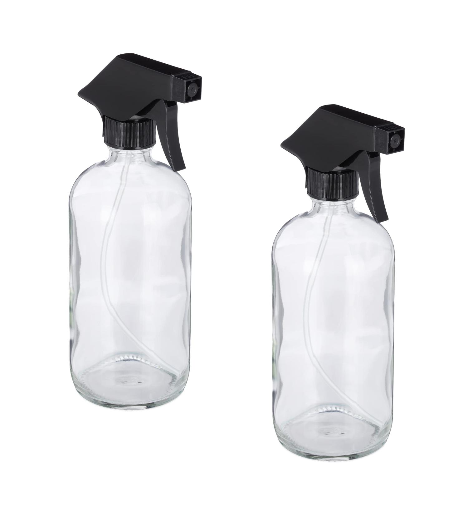 500ml Refillable Glass Spray Bottle - Mist & Jet Atomizer for Hair Care & Cleaning - Transparent - Buy Online on GoSupps.com