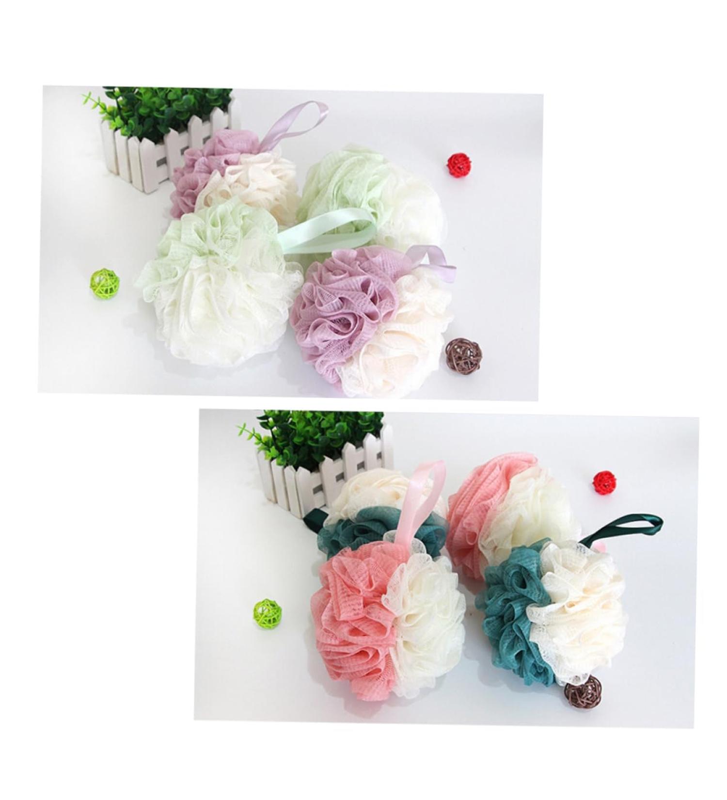 FRCOLOR Exfoliating Bath Shower Balls | Mesh Loofah Sponge & Body Scrub Pouf - Perfect for Adults - Buy Online on GoSupps.com
