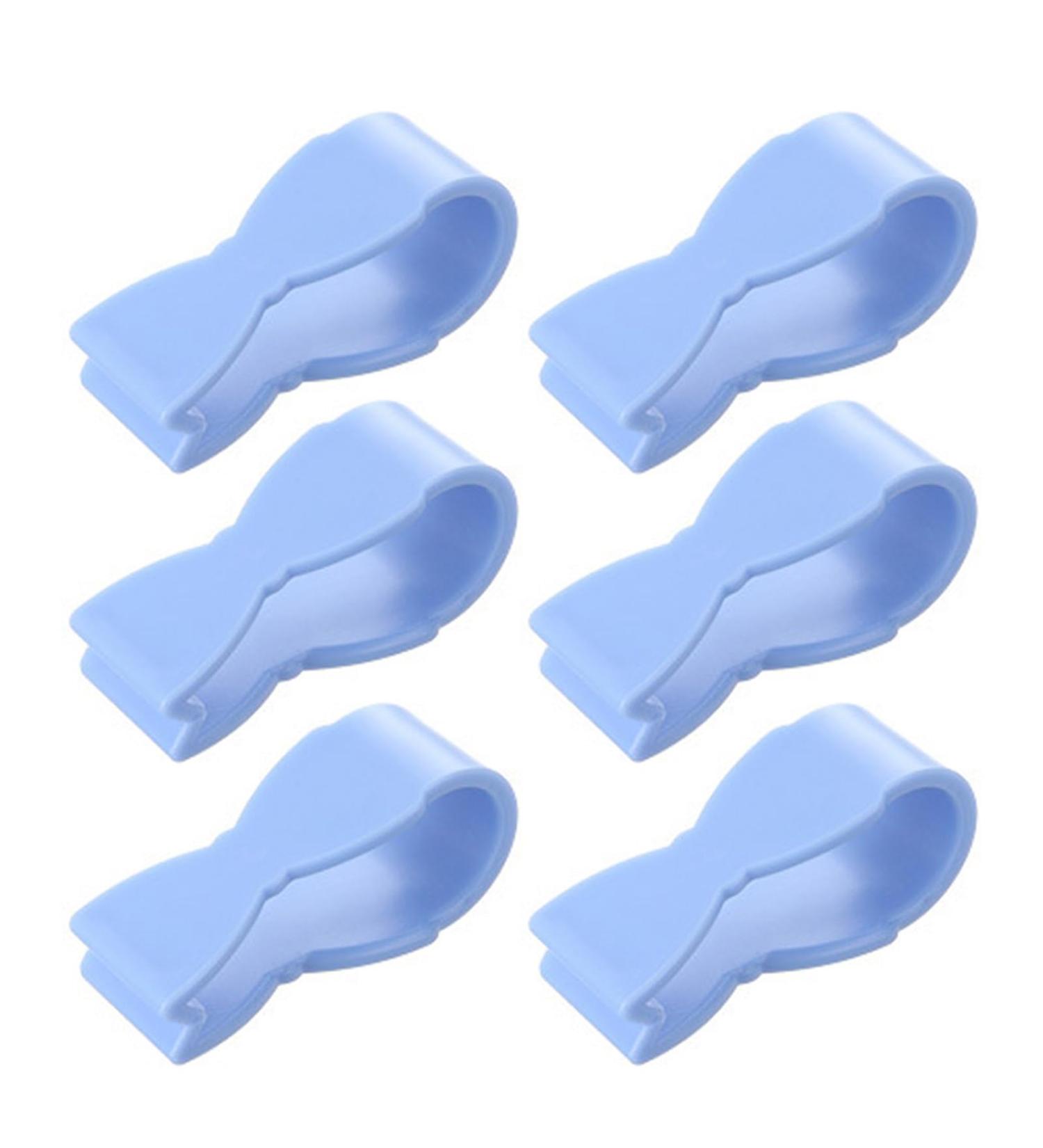 Bephible Towel Safety Clips - 6 Reusable Elastic Bedding Fastening Clips | Prevent Slippage in Kitchen & Home - Slippery Gray - Buy Online on GoSupps.com