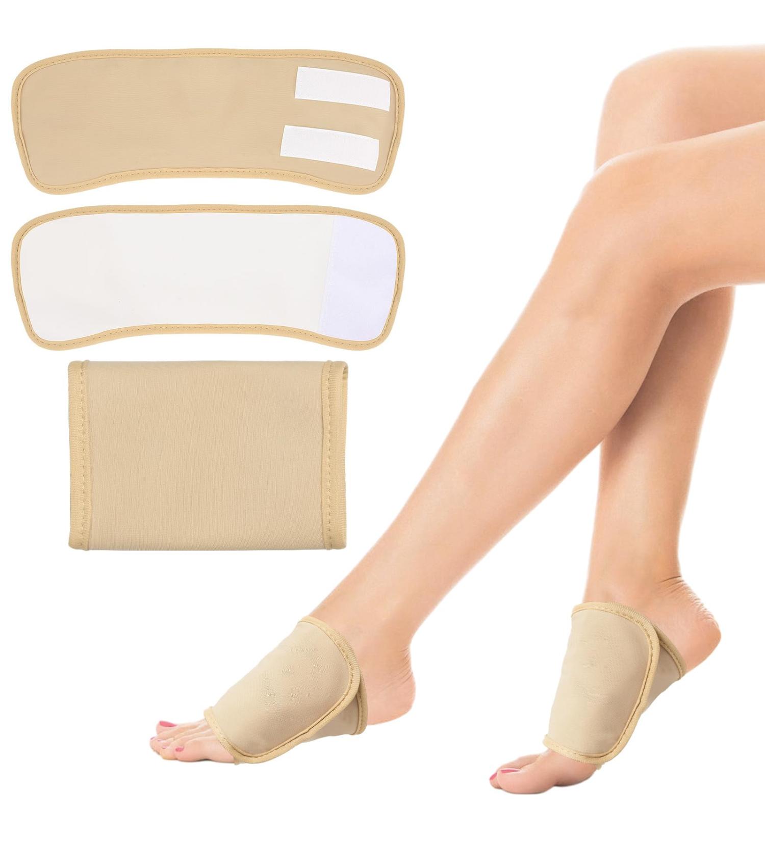 Organic Reusable Castor Oil Footpack Set - Flannel Ribinus Oil Pack with Elastic Belt & Bamboo Cotton Compress for Ultimate Foot Relief - Buy Online on GoSupps.com