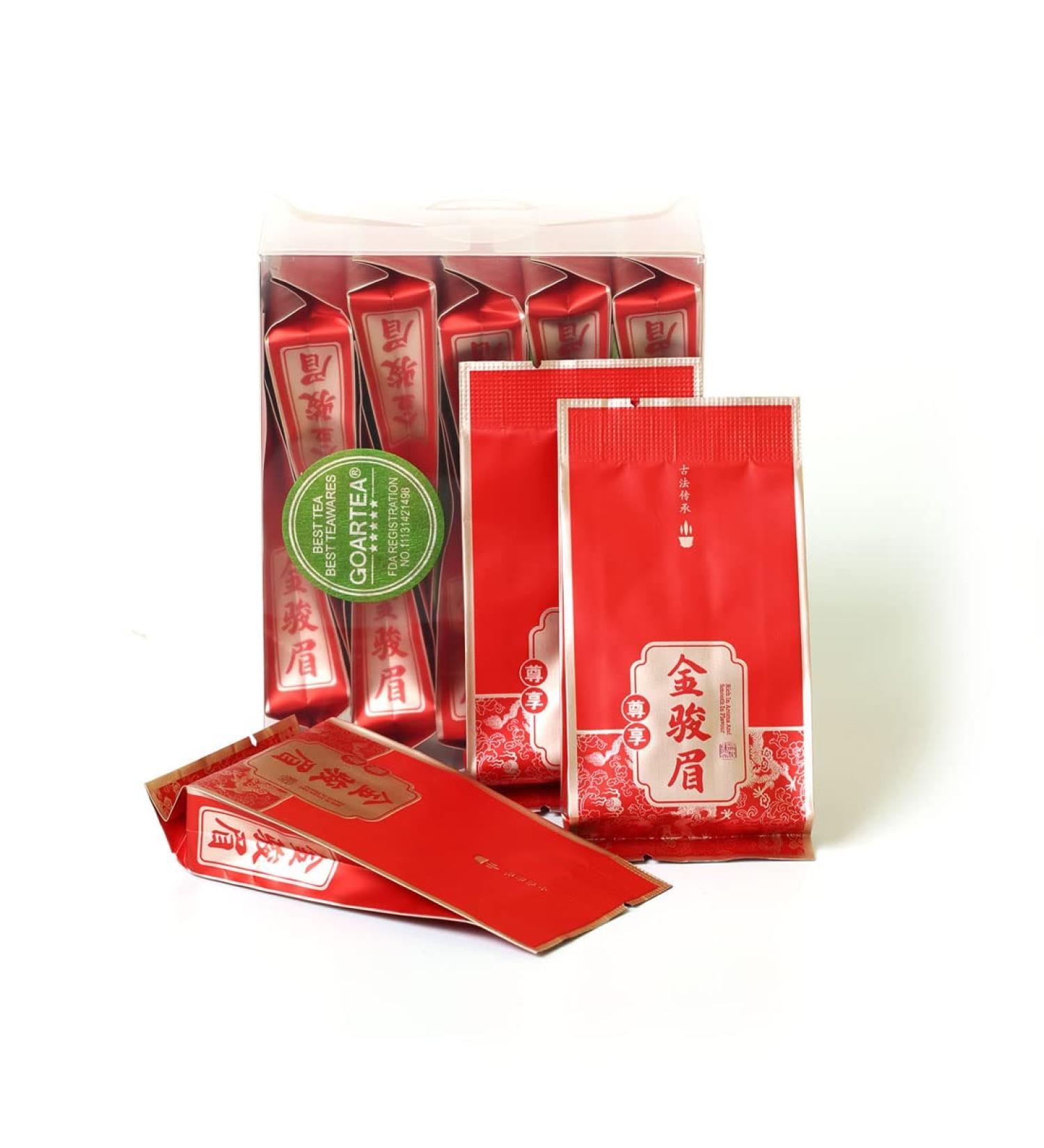 GOARTEA Th Noir Jinjunmei Black Tea 80pcs 5g Supreme Fujian Jinjunmei Eyebrow Chinese Black Tea Loose Leaf - Golden Buds - Buy Online on GoSupps.com