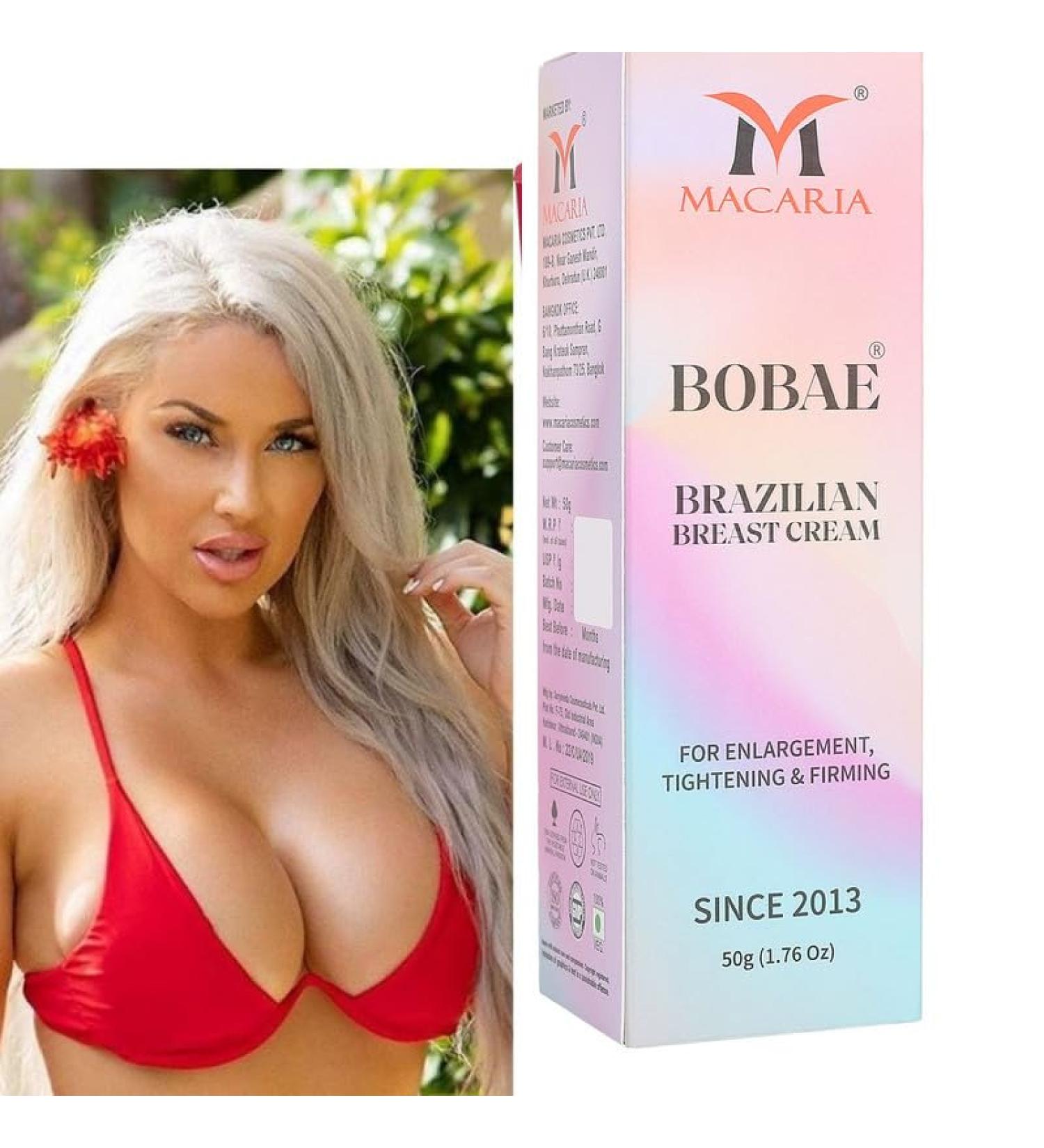 MACARIA Bobae Breast Lift Cream Fast Growth Natural Breast Enlargement Breast Cream for Firming Lifting and Push Up Effect - Buy Online on GoSupps.com
