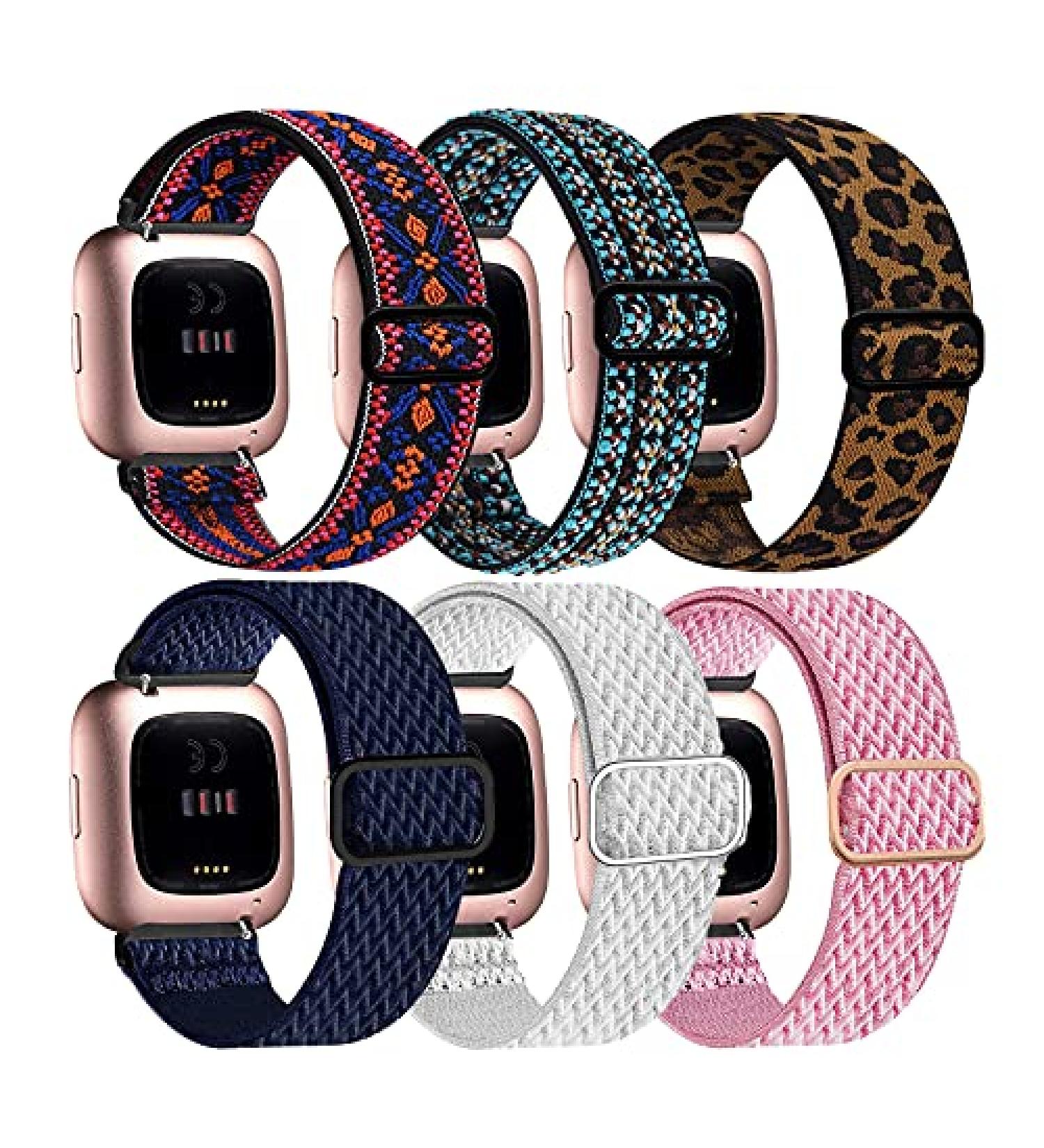 Fitbit Versa 2 Stretchy Bands for Women Men - Adjustable Elastic Replacement Wristband - Buy Online on GoSupps.com