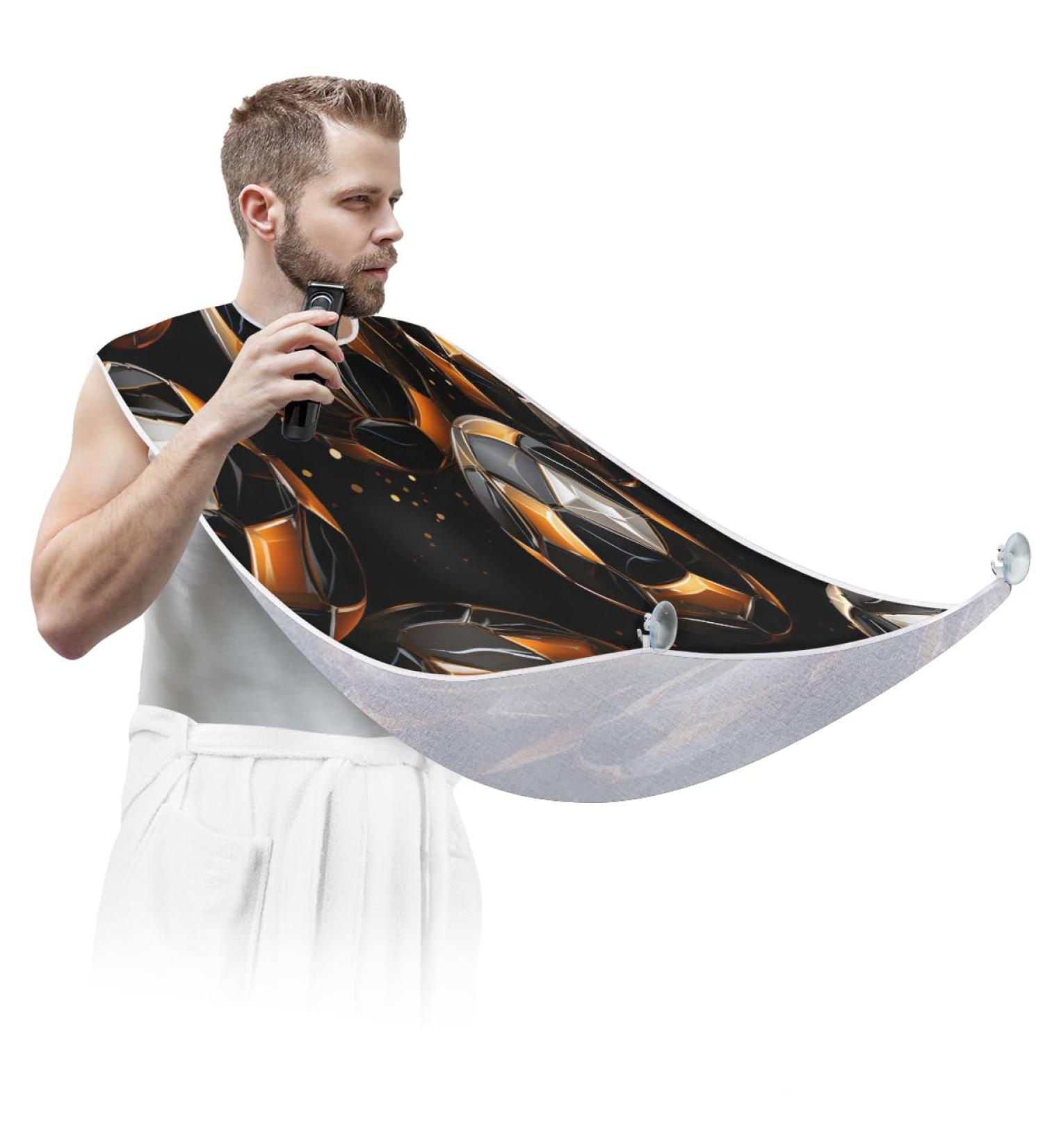 Beard Bib Apron for Men | Beard Hair Catcher with Suction Cups | Perfect Father's Day & Anniversary Gift - Buy Online on GoSupps.com