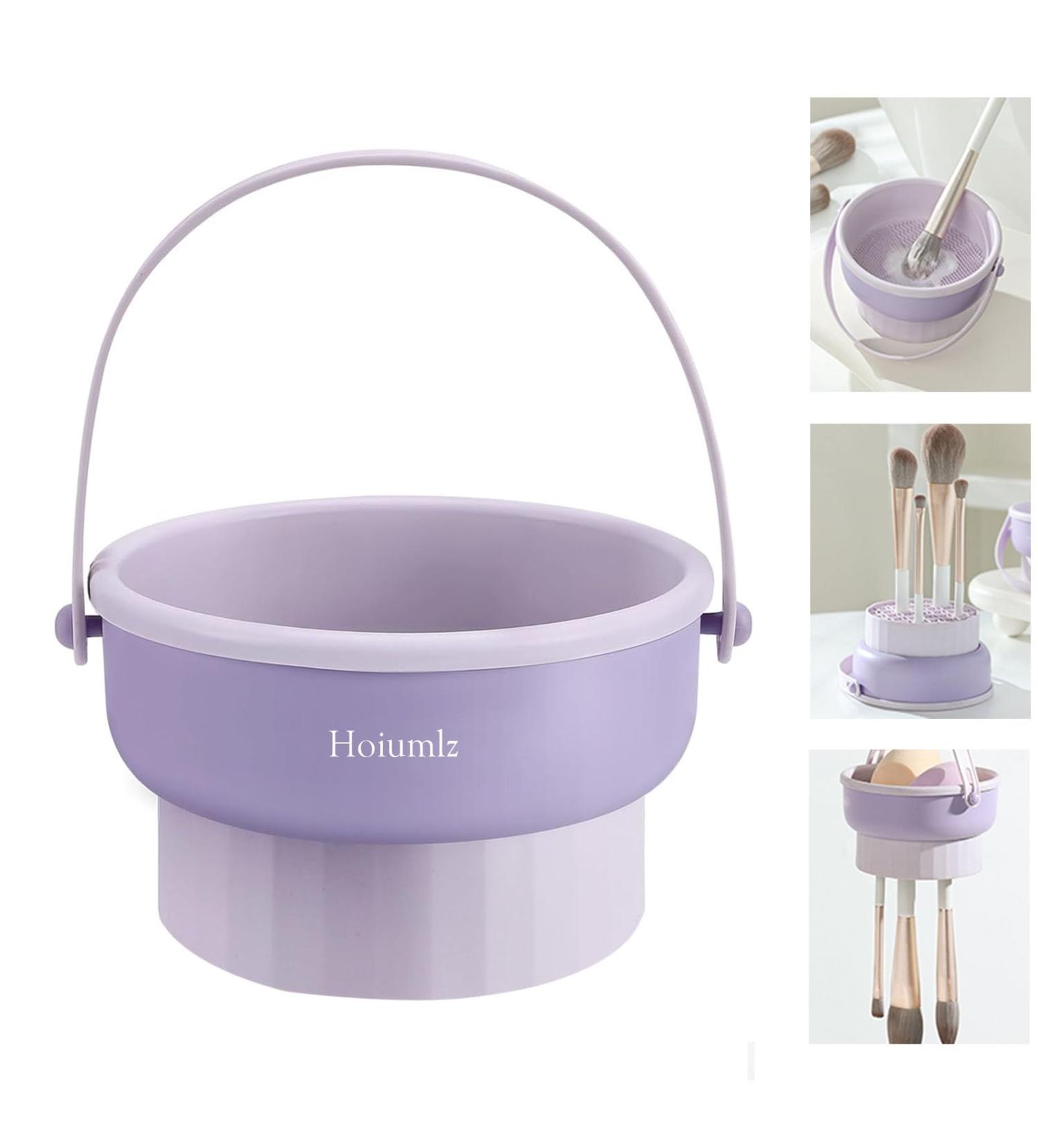 3 in 1 Makeup Brush Cleaner Mat & Bowl | Silicone Brush Drying Holder & Organizer - Ultimate Cleaning Tool for Cosmetics - Buy Online on GoSupps.com