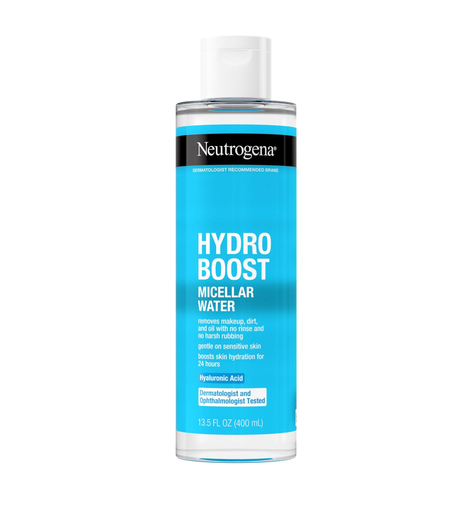 Neutrogena Hydro Boost Micellar Water | Hydrating Cleansing Water for Sensitive Skin | Removes Makeup & Dirt | Non-Comedogenic & Alcohol-Free | 13.5 fl. oz | International Shipping Available - Buy Online on GoSupps.com